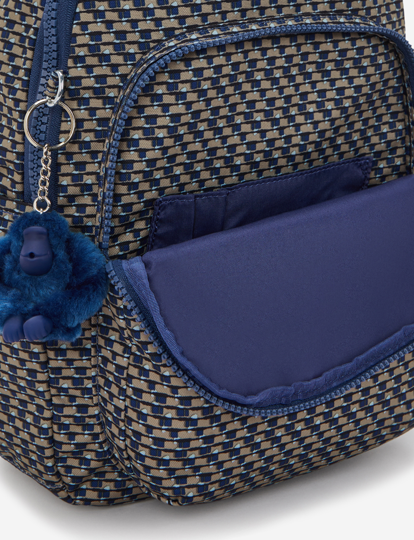 KIPLING Seoul S Blue on Wire حقيبة ظهر صغيرة (مع جيب للتابلت) I5611-9PC