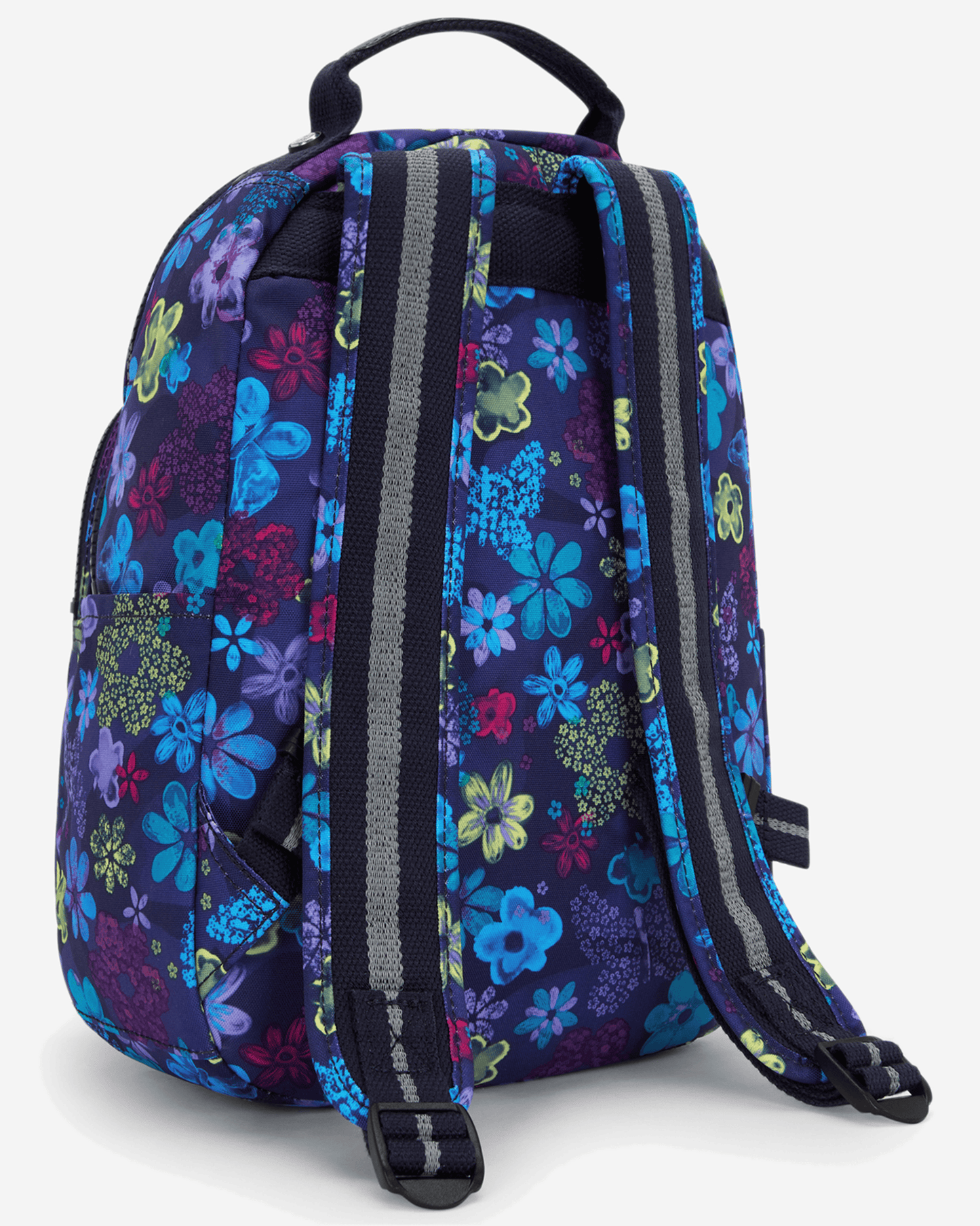 Kipling  Seoul S Dark Flwr Stamp Small Backpack (with Tablet Compartment) I5357-4FM