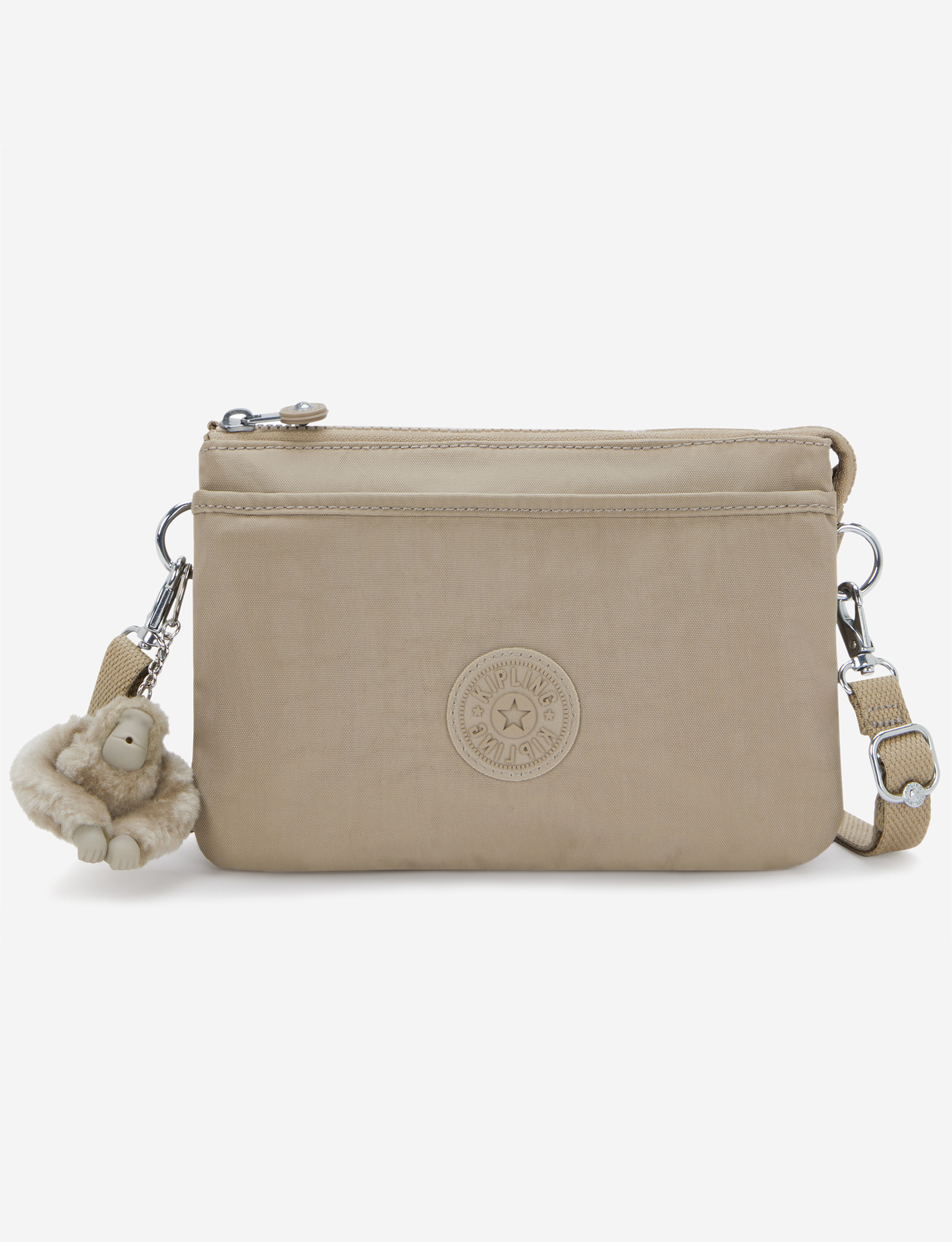 Kipling Riri Soft Taupe حقيبة كروس صغيرة (مع حزام كتف قابل للإزالة) I7590-4PW