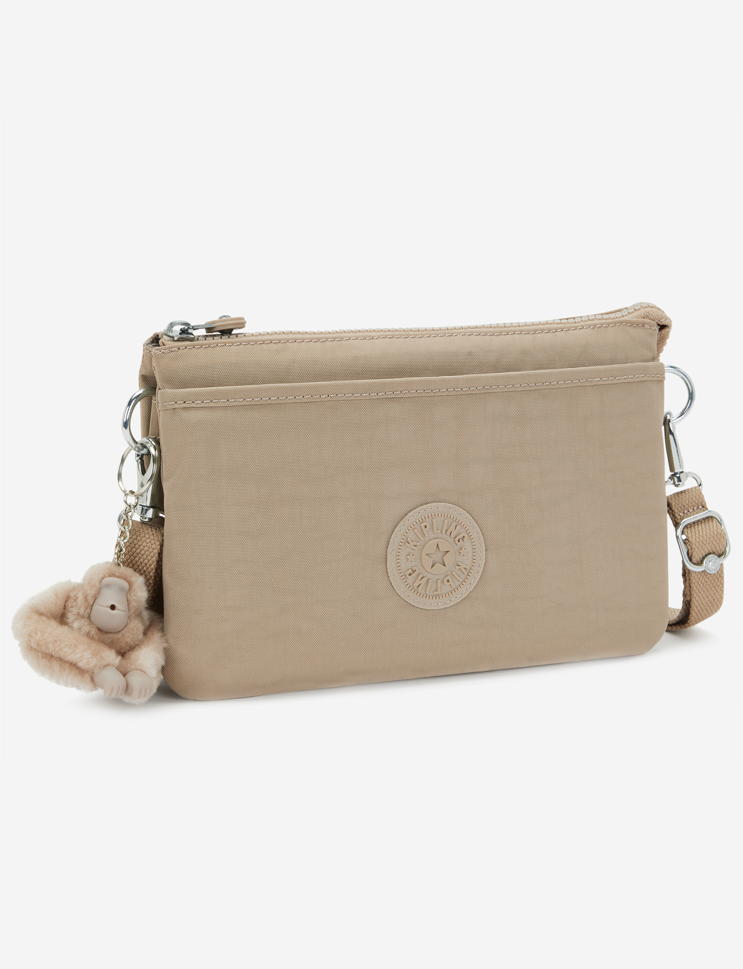 Kipling Riri Soft Taupe حقيبة كروس صغيرة (مع حزام كتف قابل للإزالة) I7590-4PW