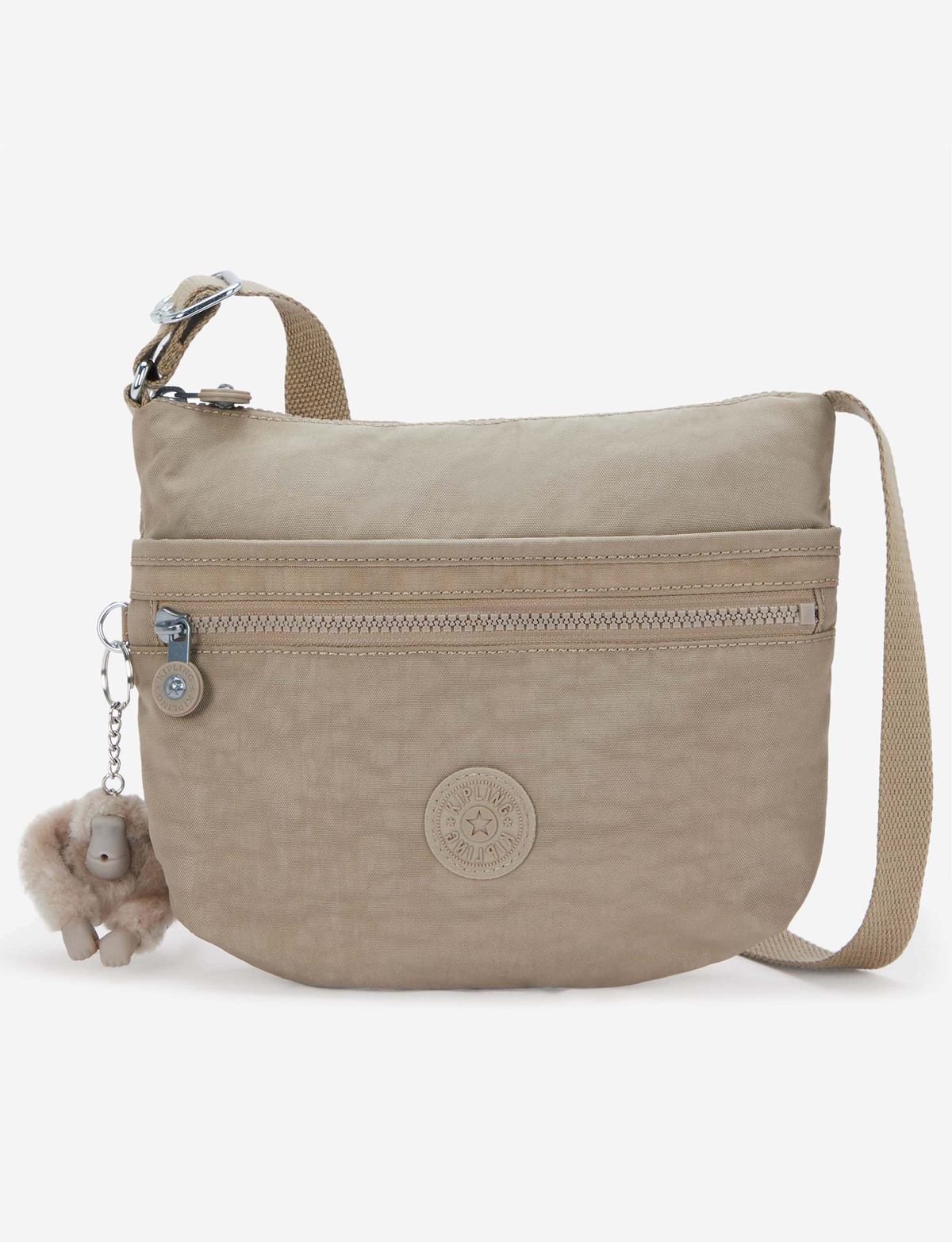 KIPLING Arto S حقيبة كروس صغيرة ناعمة بلون رمادي مائل للبني 00070-4PW