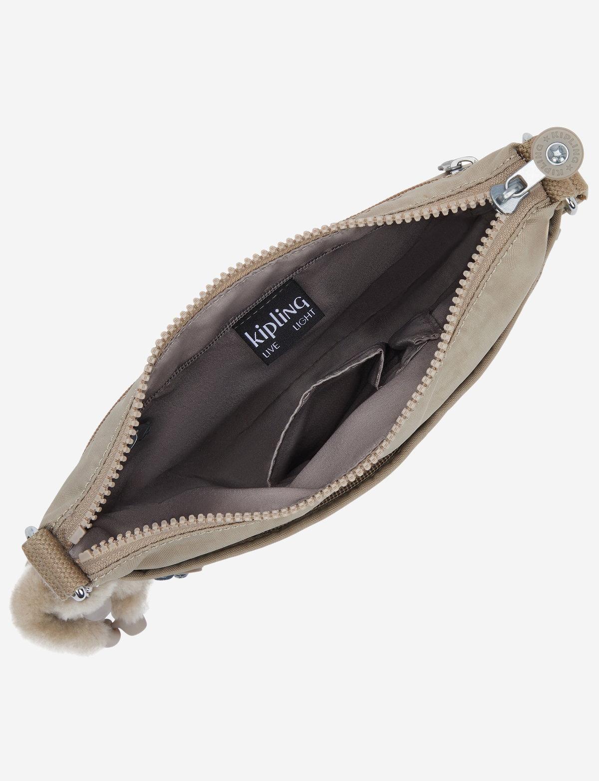 KIPLING Arto S حقيبة كروس صغيرة ناعمة بلون رمادي مائل للبني 00070-4PW