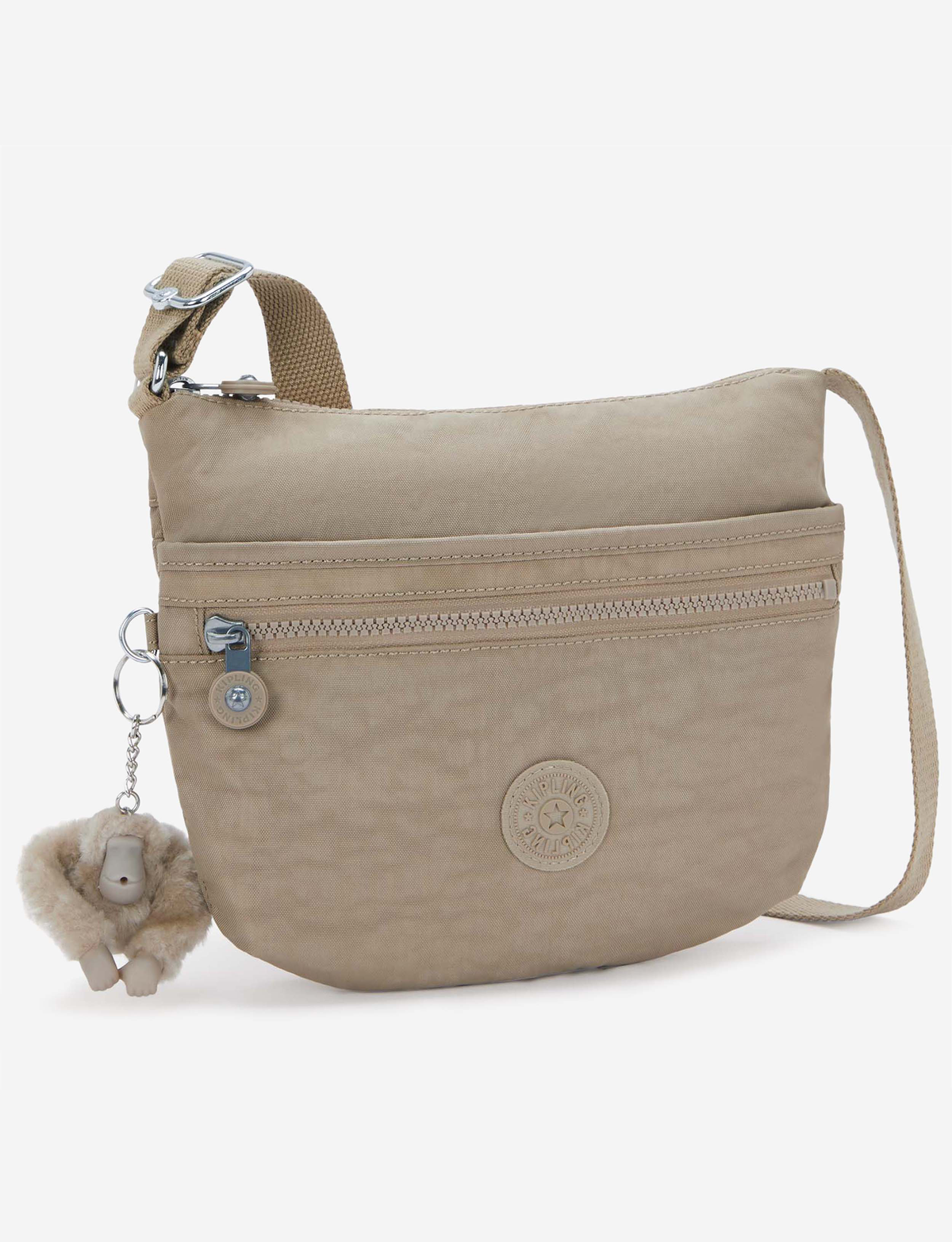 KIPLING Arto S حقيبة كروس صغيرة ناعمة بلون رمادي مائل للبني 00070-4PW