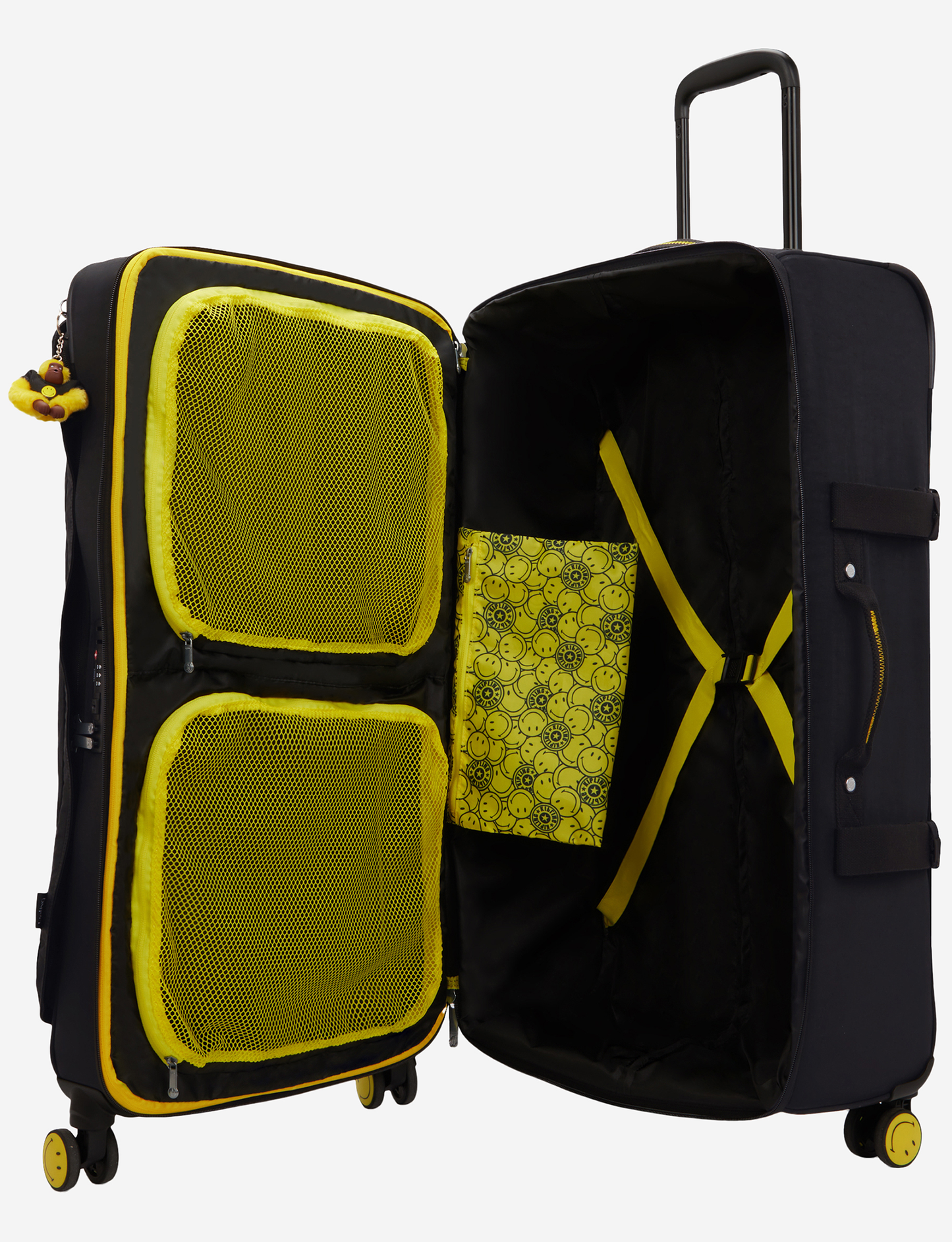 KIPLING Spontaneous L Yell Fun Black حقيبة أمتعة كبيرة بعجلات I9617-1KS