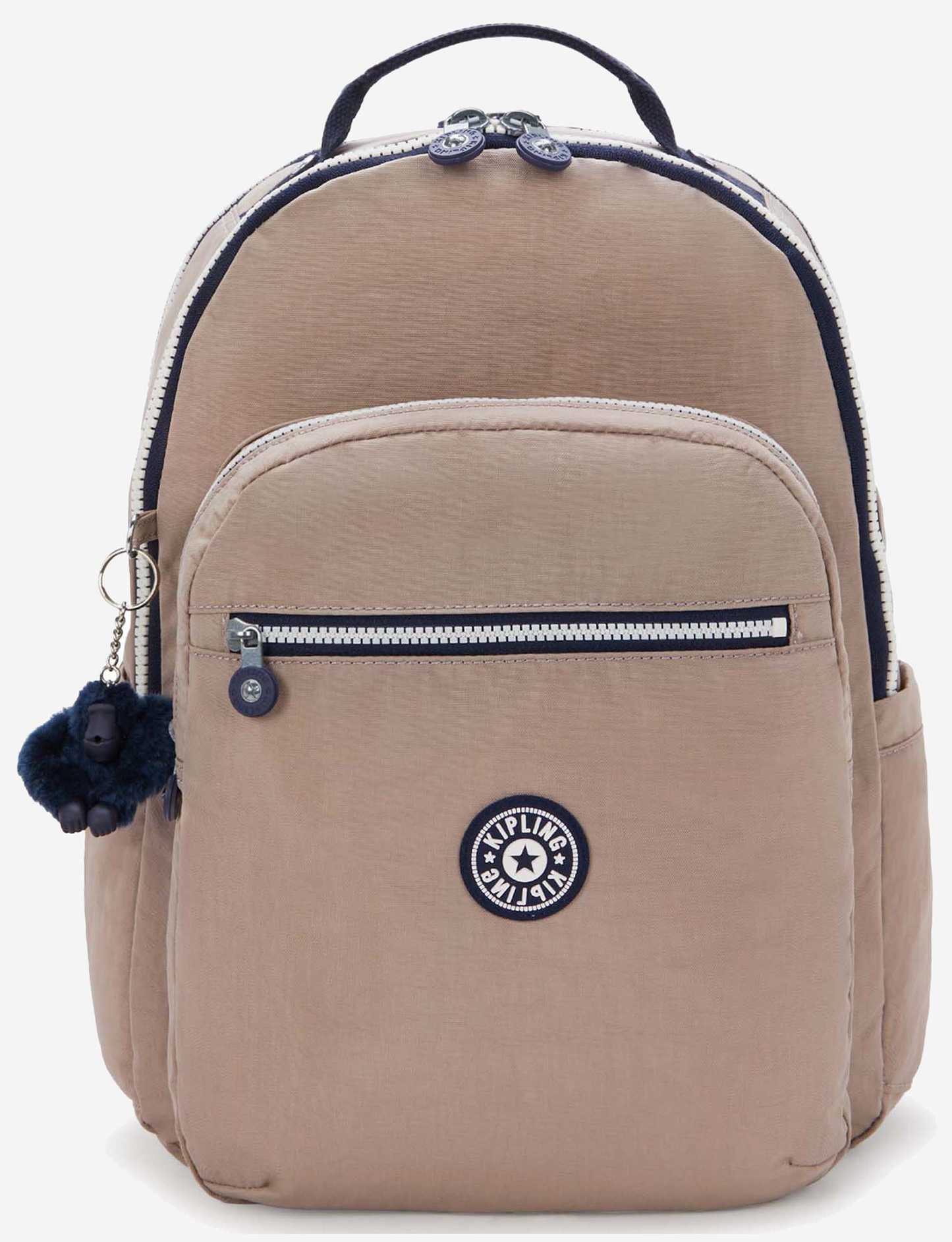 حقيبة ظهر KIPLING Seoul Lap Soft Taupe C كبيرة (مع جيب للكمبيوتر المحمول) I2969-7ML