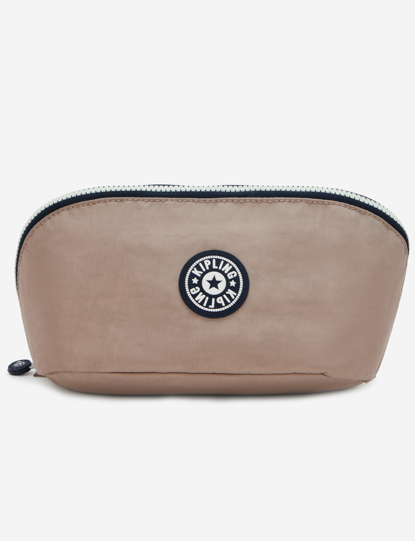 KIPLING ميركو إم شنطة مستحضرات تجميل كبيرة بلون رمادي ترابي ناعم I3401-7ML