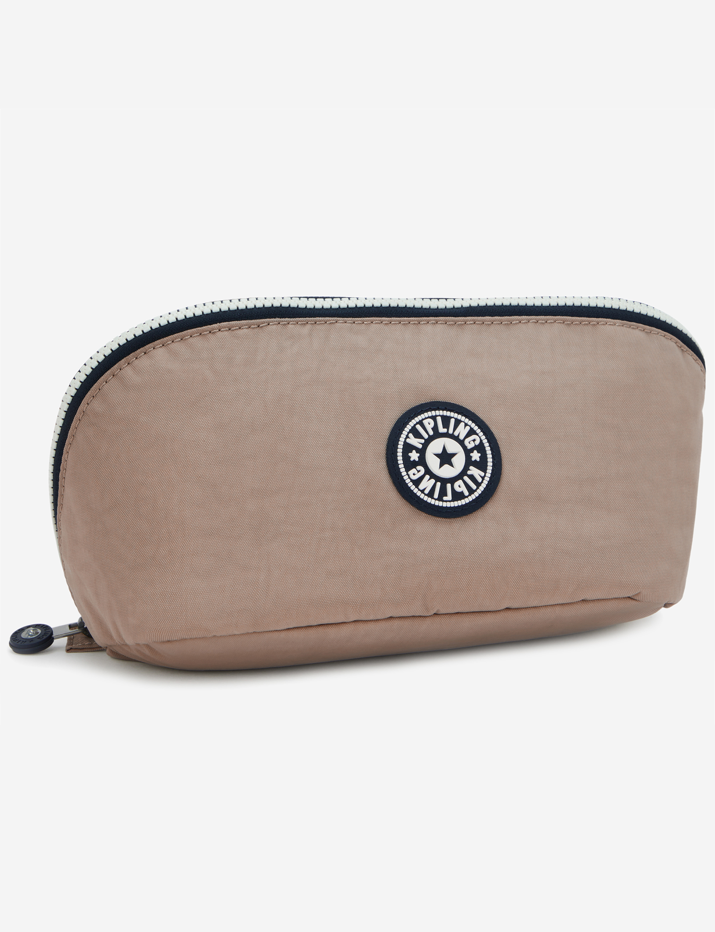 KIPLING ميركو إم شنطة مستحضرات تجميل كبيرة بلون رمادي ترابي ناعم I3401-7ML