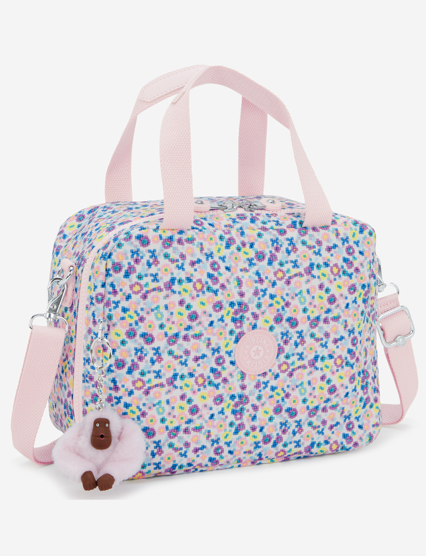 حقيبة غداء كبيرة (مع جيب ترولي) من KIPLING Miyo Digi Flower Prt I2989-7ER