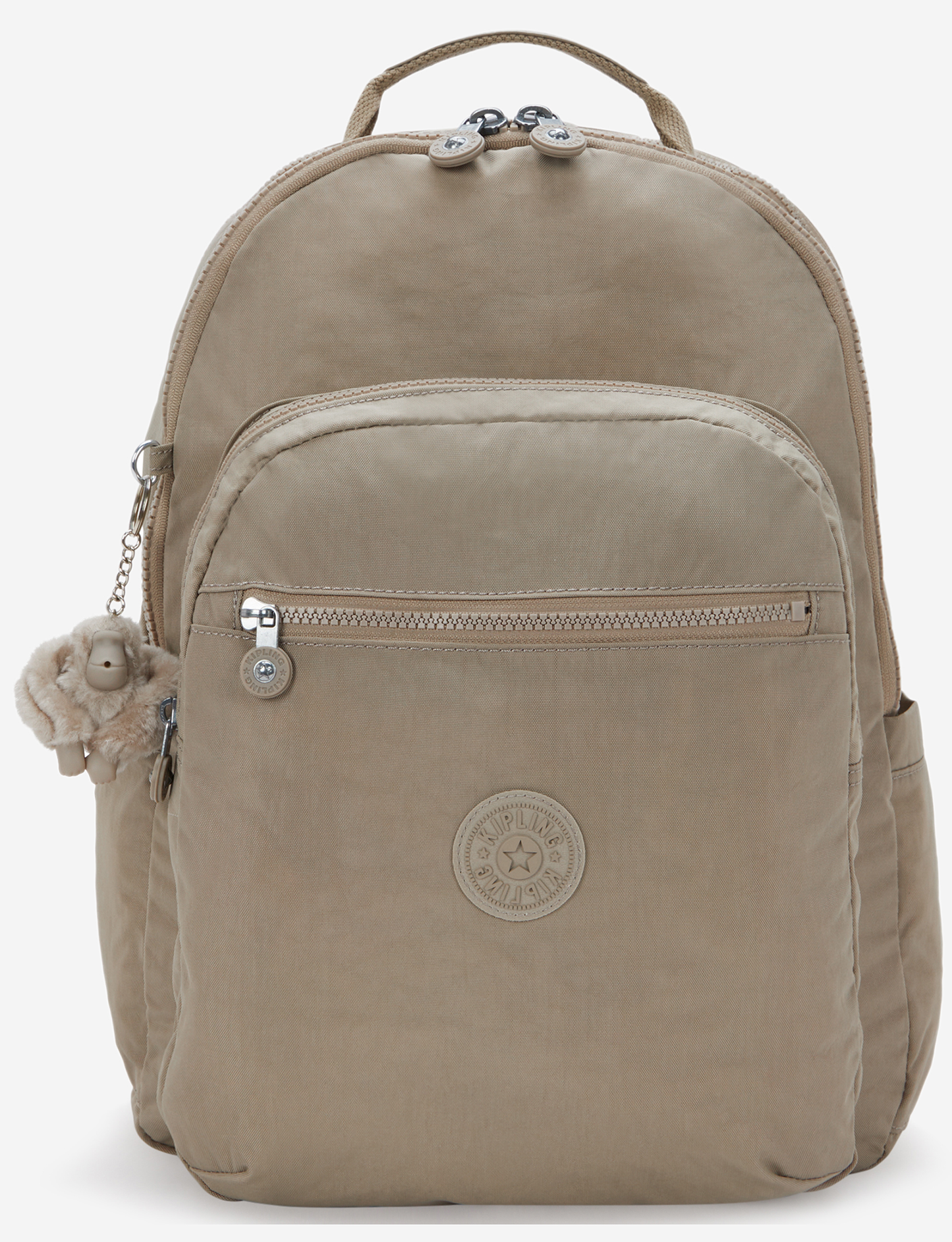حقيبة ظهر KIPLING Seoul Lap Large باللون الرمادي الفاتح (مع جيب للكمبيوتر المحمول) I2969-4PW