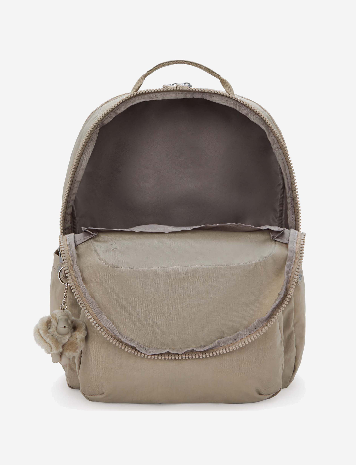 حقيبة ظهر KIPLING Seoul Lap Large باللون الرمادي الفاتح (مع جيب للكمبيوتر المحمول) I2969-4PW