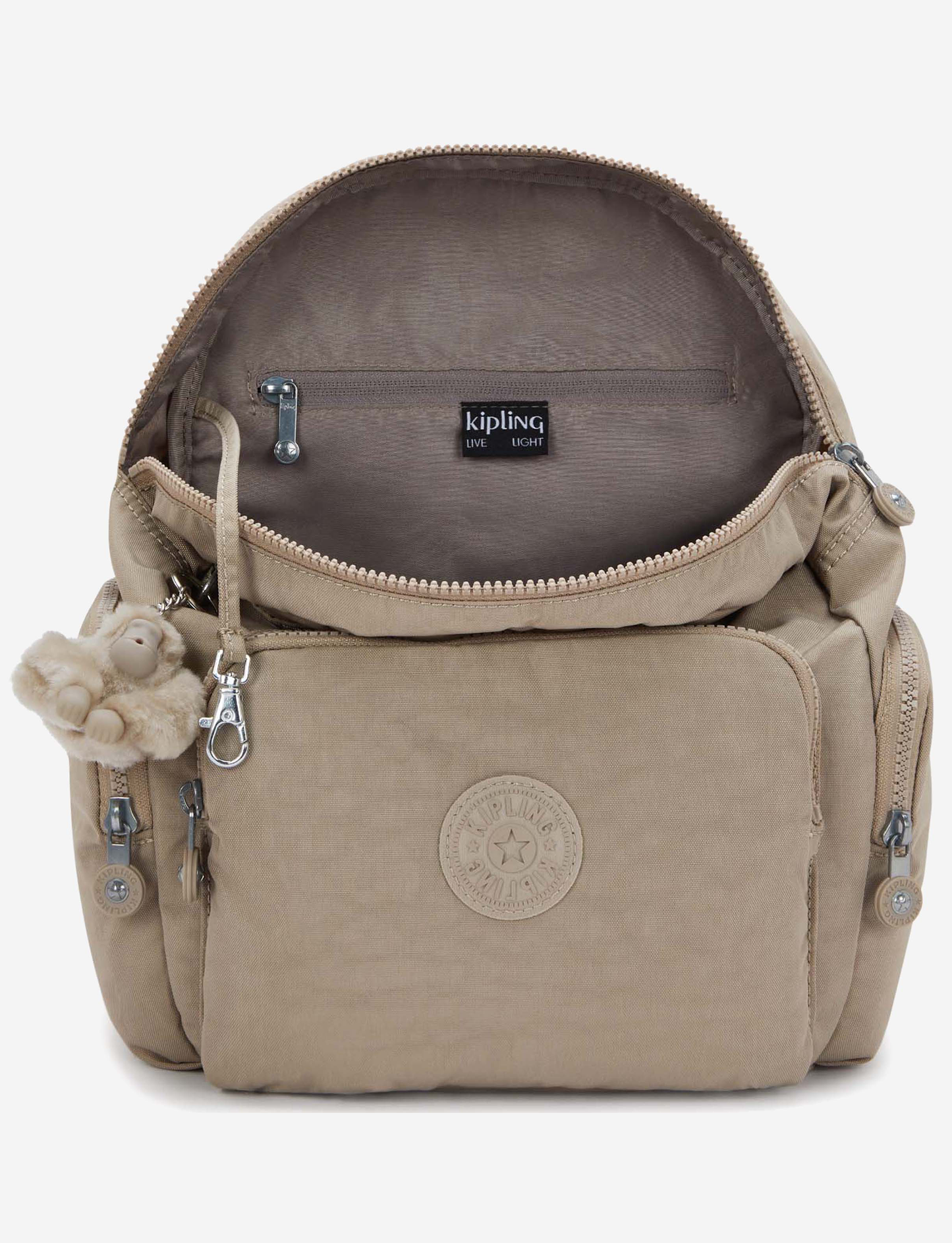 حقيبة ظهر KIPLING City Zip S Soft Taupe صغيرة I3523-4PW