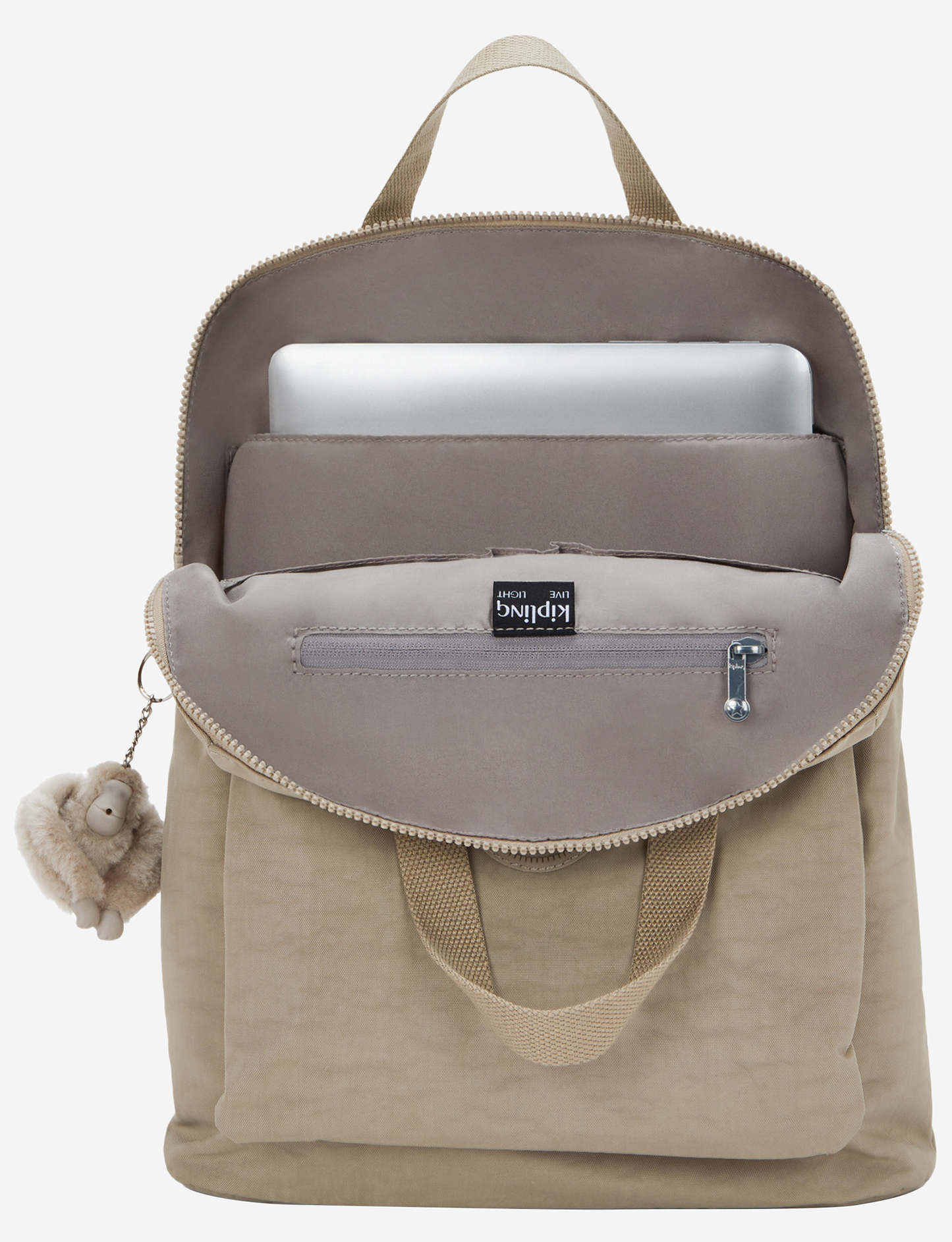 حقيبة ظهر KIPLING Kazuki Soft Taupe متوسطة (مع جيب للكمبيوتر المحمول) I3171-4PW