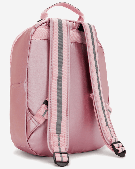 Kipling  Seoul S Bronze Pink Met Small Backpack (with Tablet Compartment) I5768-3MD