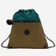 Kipling  Supertaboo Black Khaki Bl Medium Backpack with Drawstring 09487-5FY