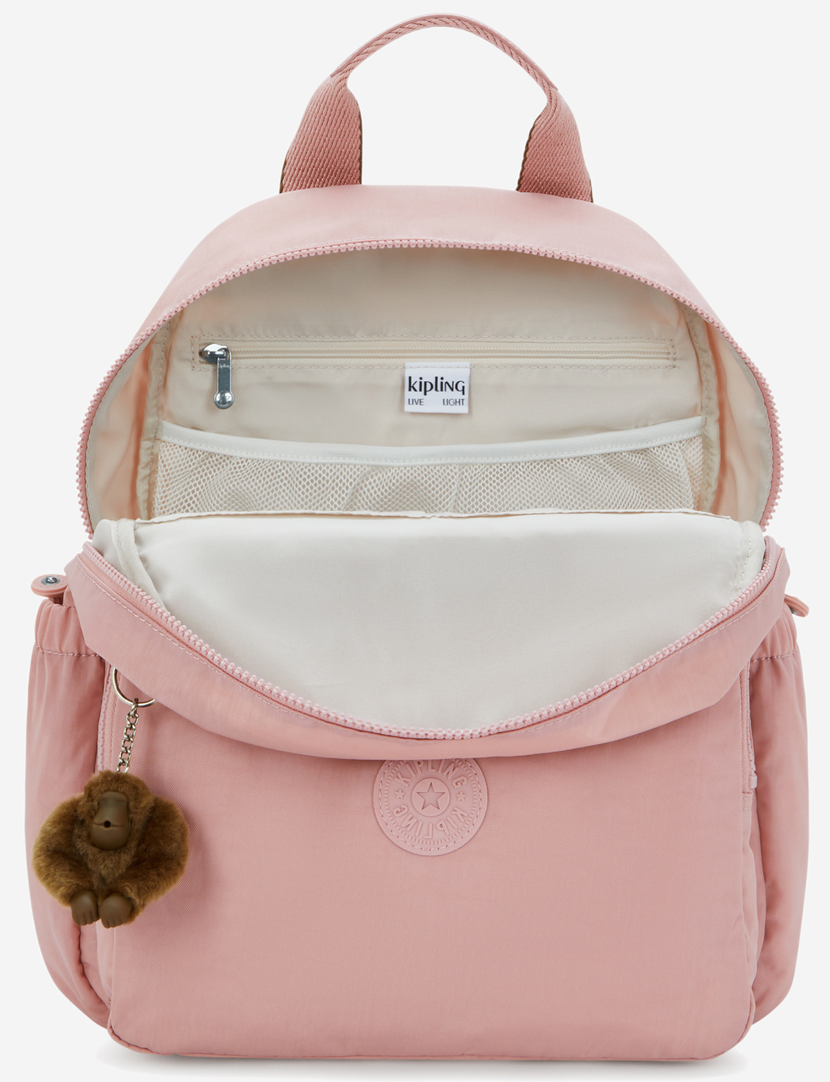 حقيبة ظهر صغيرة KIPLING Maisie Memory باللون الوردي المتوسط (مع سجادة تغيير حفاضات) I3339-0PN