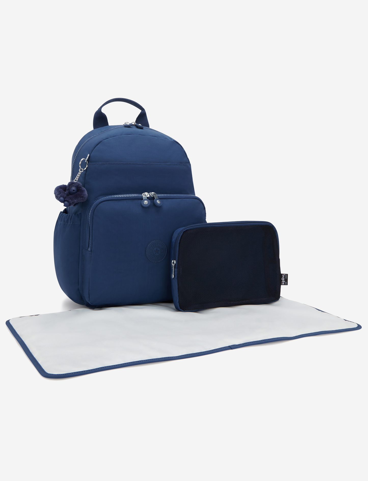 KIPLING Maisie Casual Blue Medium حقيبة ظهر للأطفال (مع حصيرة تغيير الحفاضات) I3339-5PZ
