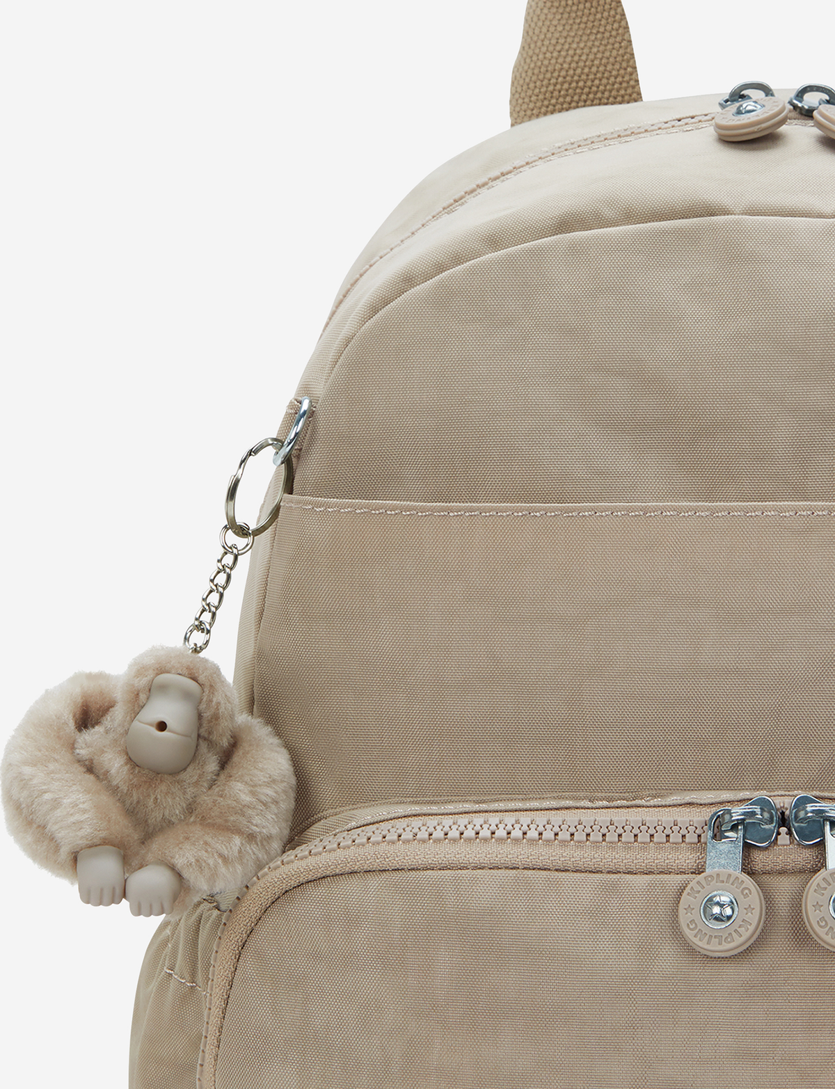 KIPLING Maisie حقيبة ظهر متوسطة للأطفال باللون البني الفاتح (مع حصيرة تغيير الحفاضات) I3339-4PW