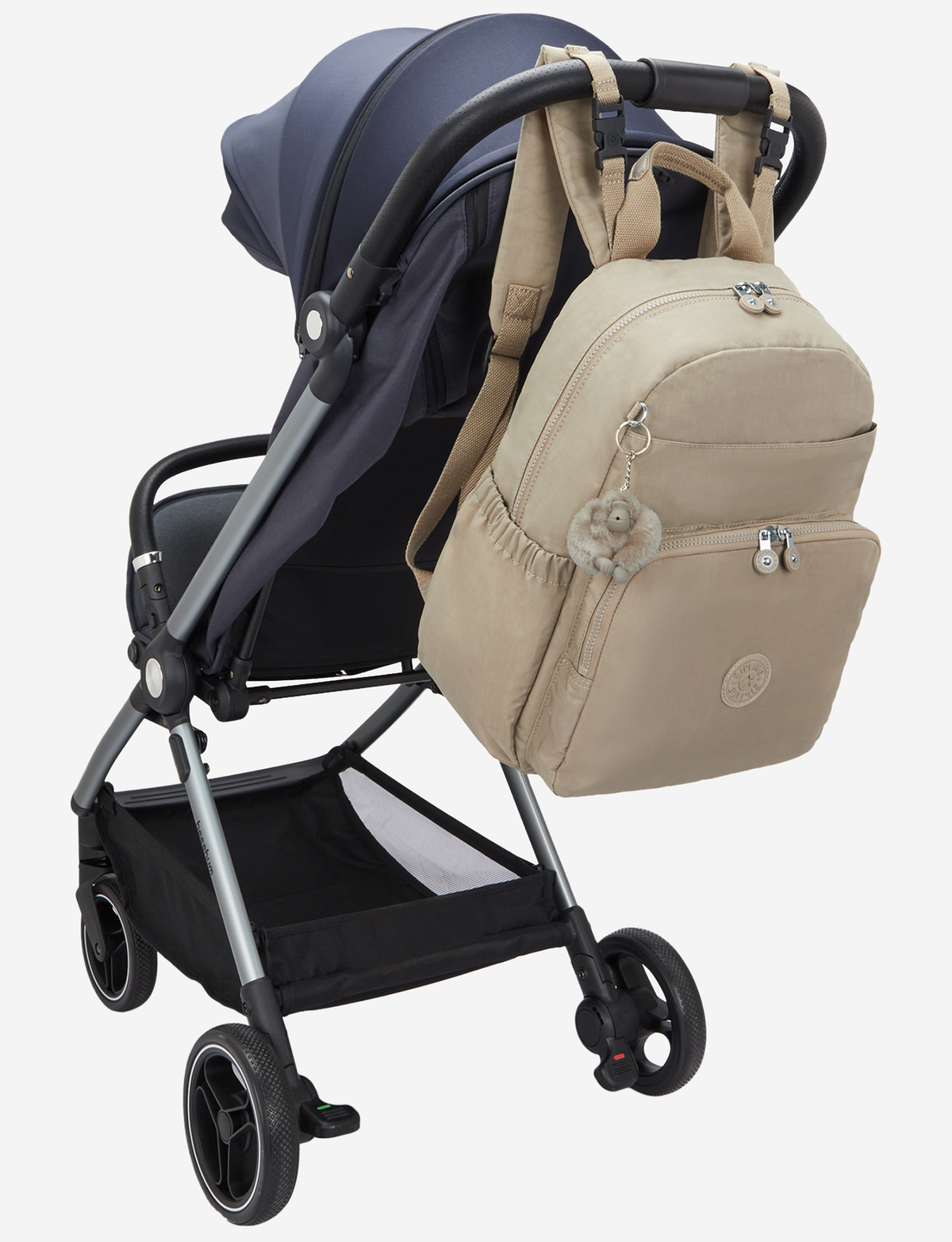 KIPLING Maisie حقيبة ظهر متوسطة للأطفال باللون البني الفاتح (مع حصيرة تغيير الحفاضات) I3339-4PW
