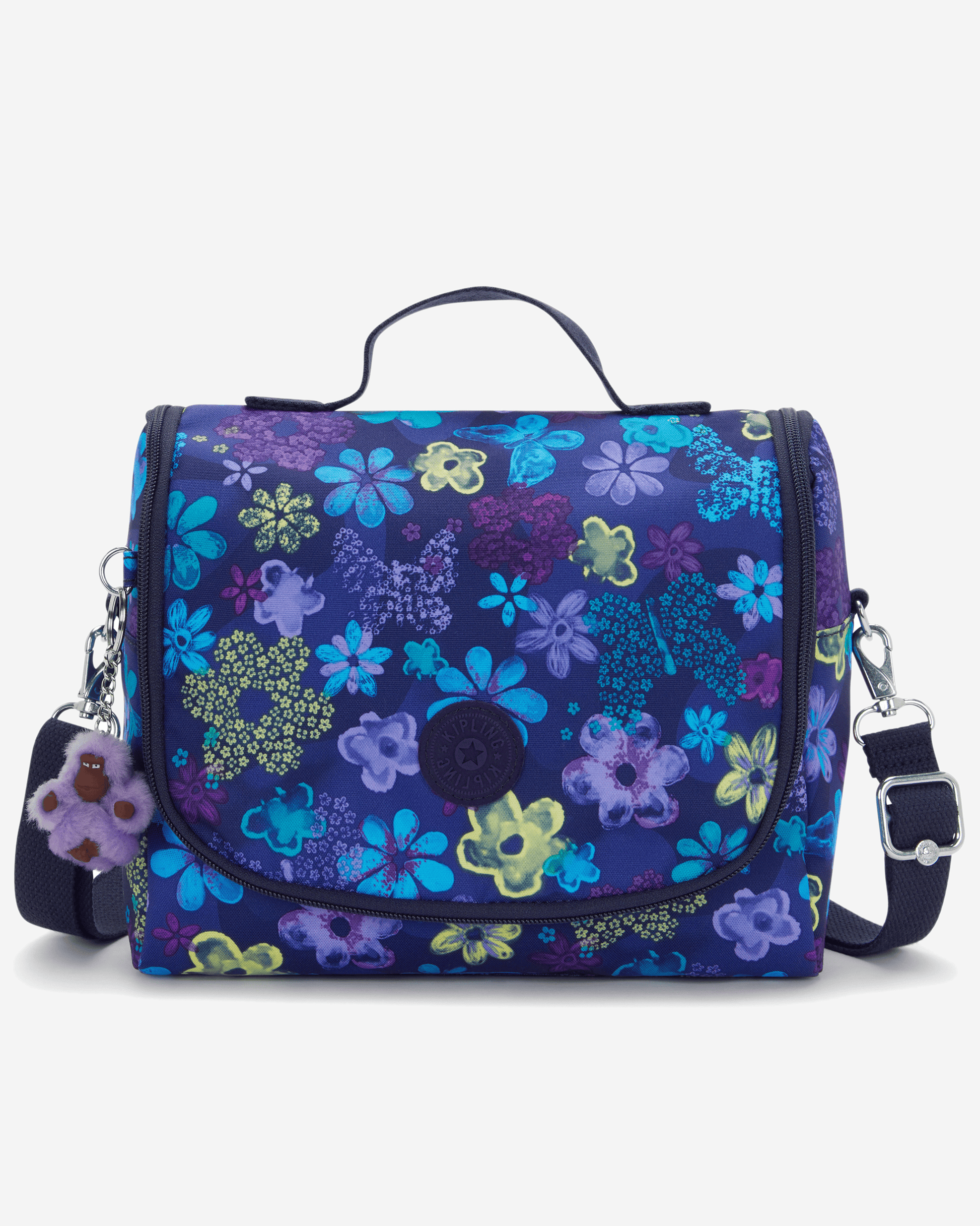 Kipling  New Kichirou Dark Flwr Stamp Large LunchBag with Trolley Sleeve I5749-4FM