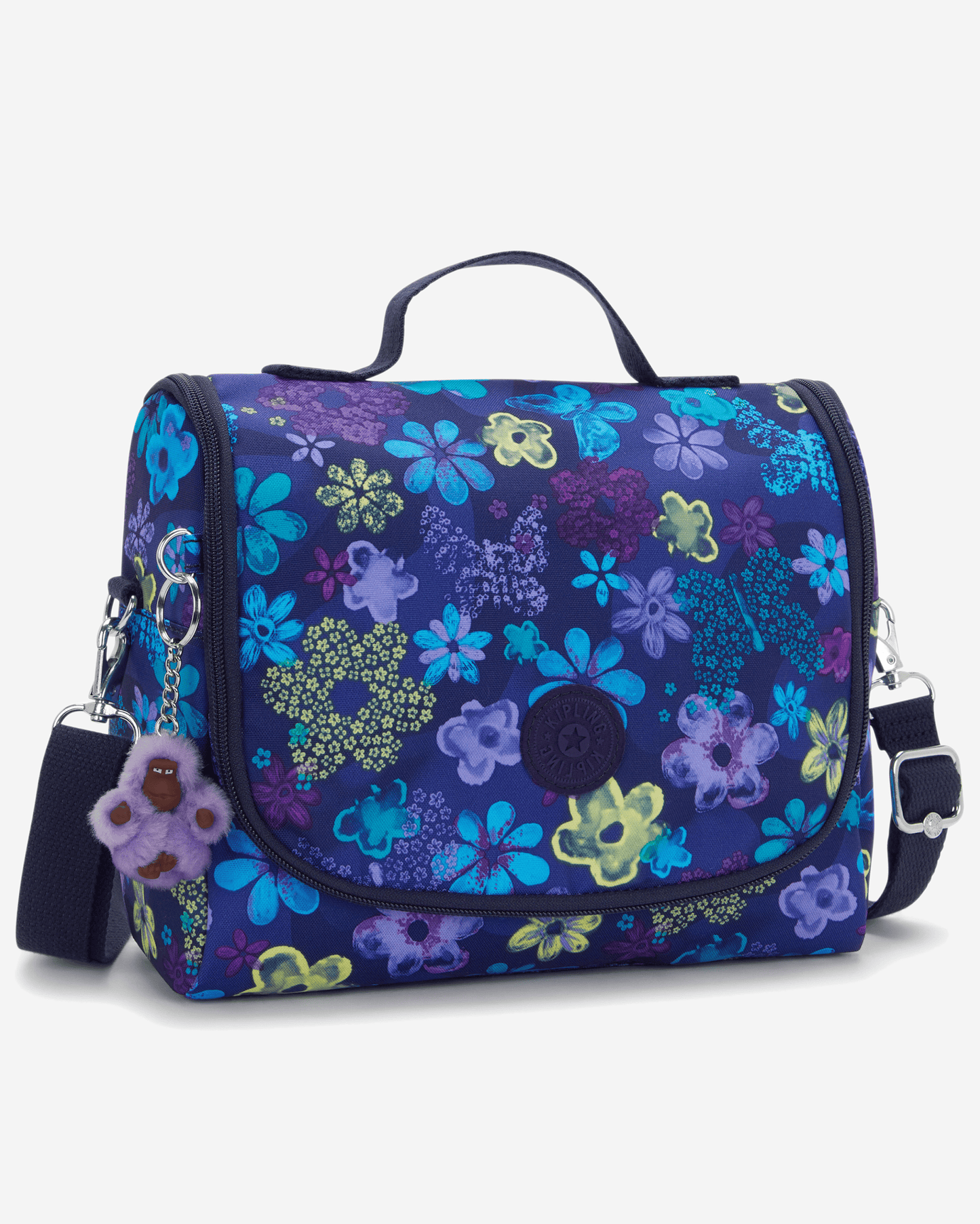 Kipling  New Kichirou Dark Flwr Stamp Large LunchBag with Trolley Sleeve I5749-4FM