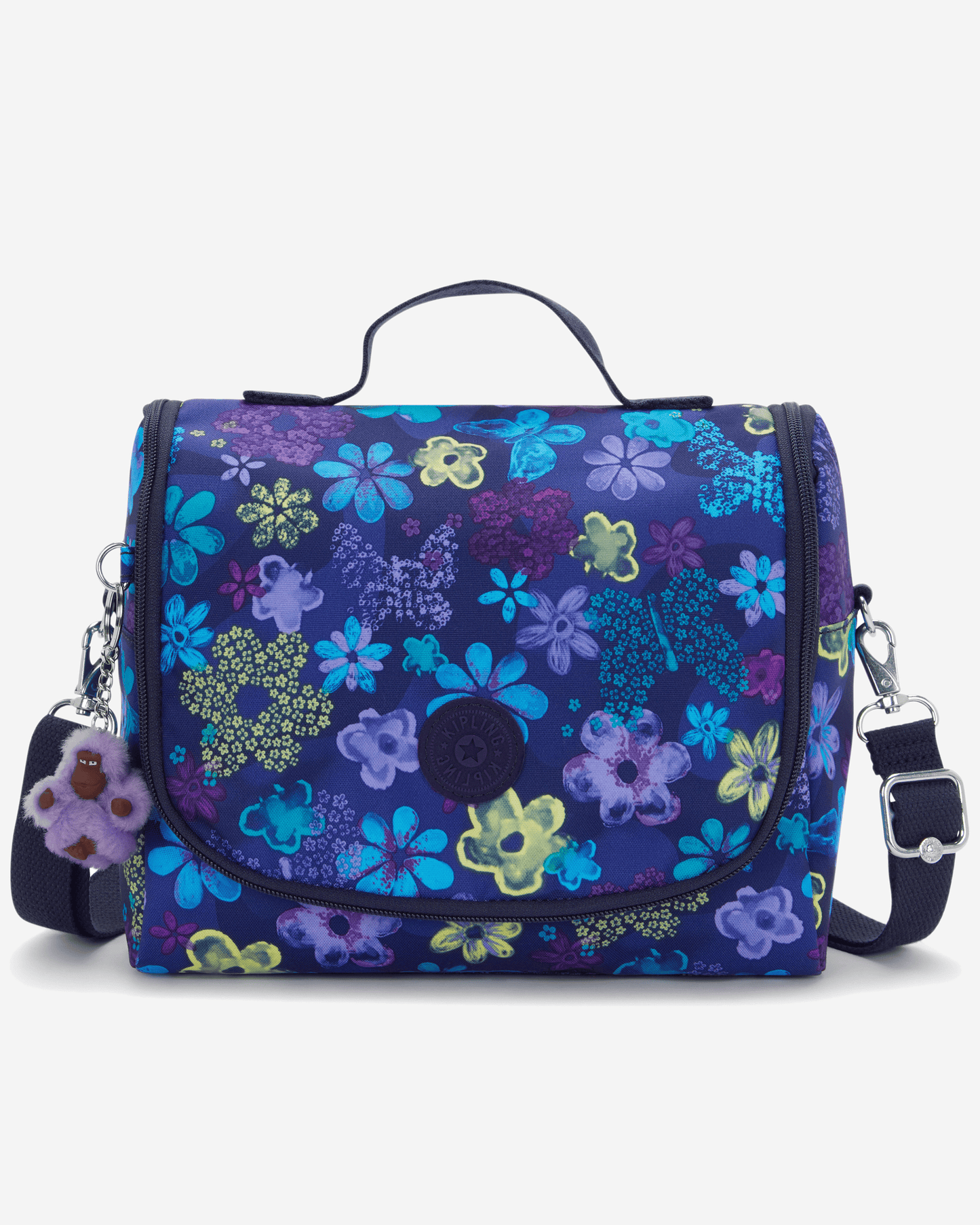 Kipling  New Kichirou Dark Flwr Stamp Large LunchBag with Trolley Sleeve I5749-4FM