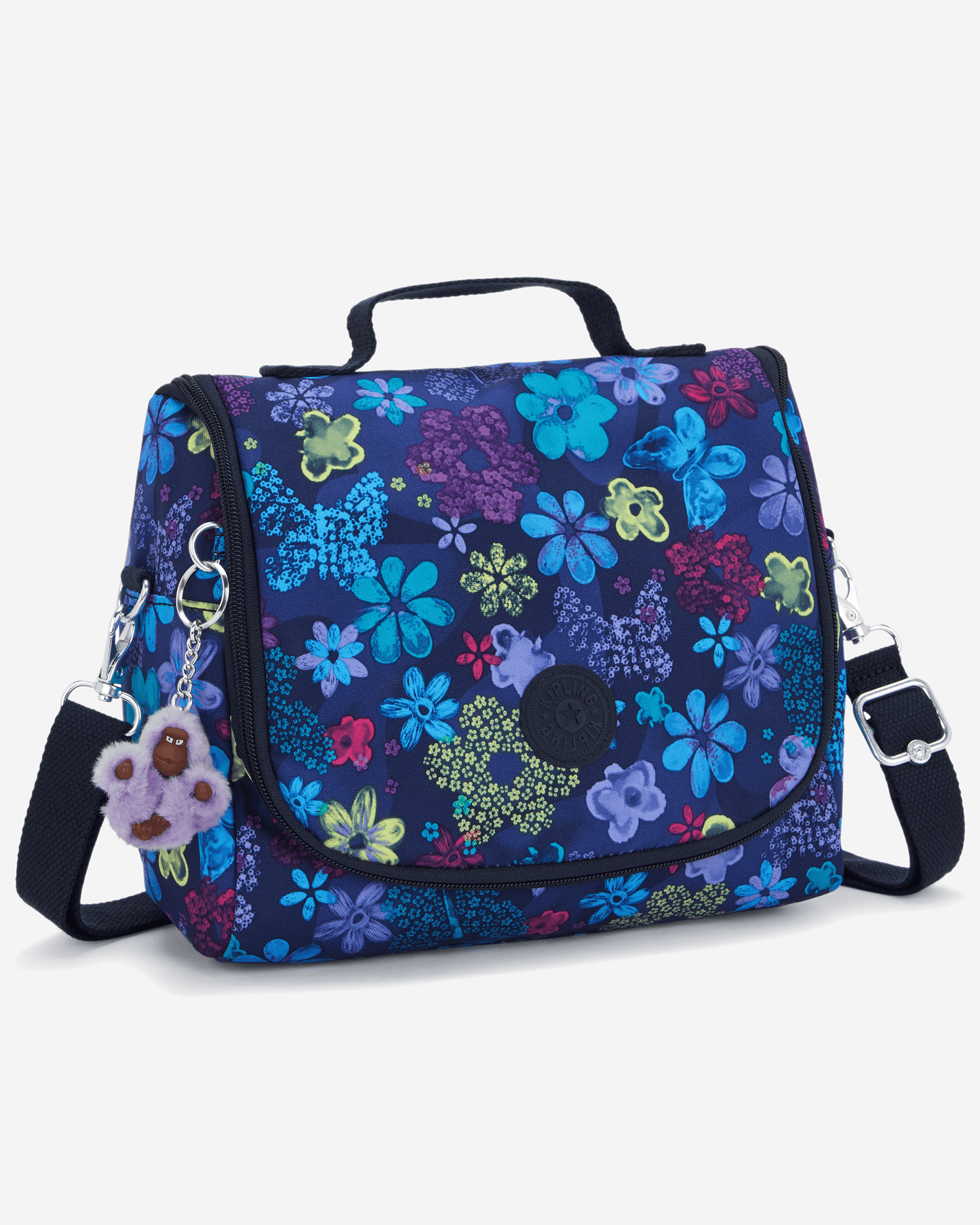 Kipling  New Kichirou Dark Flwr Stamp Large LunchBag with Trolley Sleeve I5749-4FM