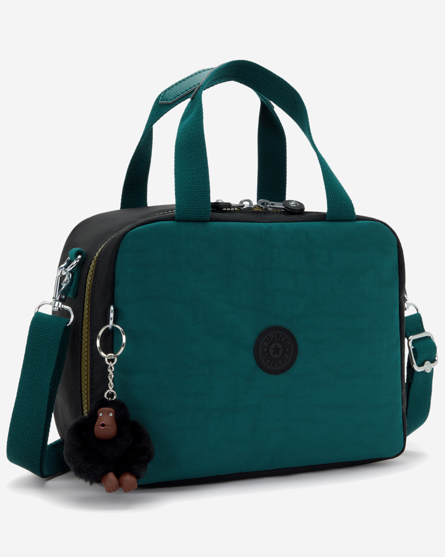 Kipling  Miyo Black Khaki Bl Large LunchBag with Trolley Sleeve 15381-5FY
