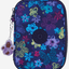 Kipling  100 Pens Dark Flwr Stamp Large Pencase I6002-4FM
