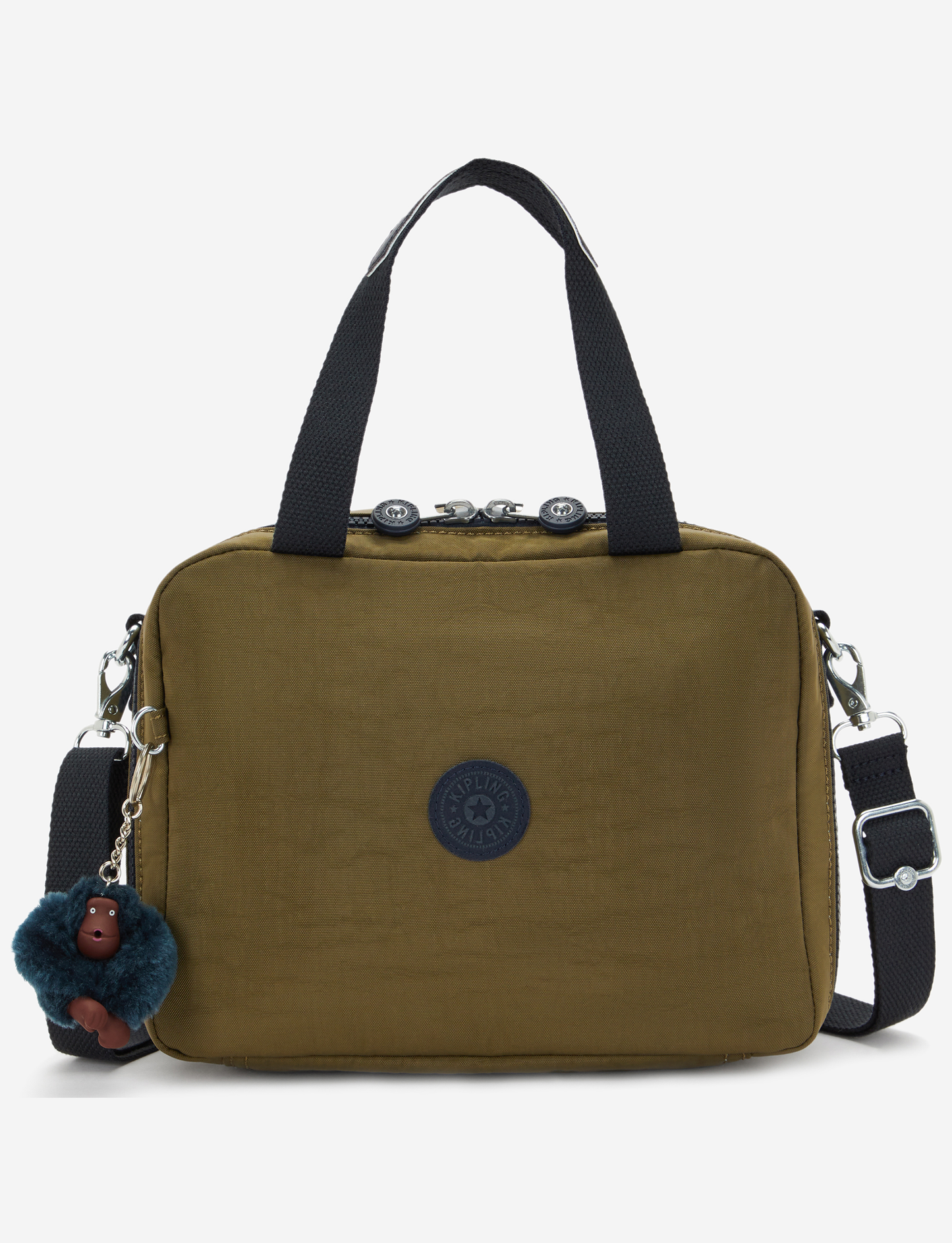 Kipling Miyo Treasure Green حقيبة غداء كبيرة (مع جيب ترولي) 15381-1Hw
