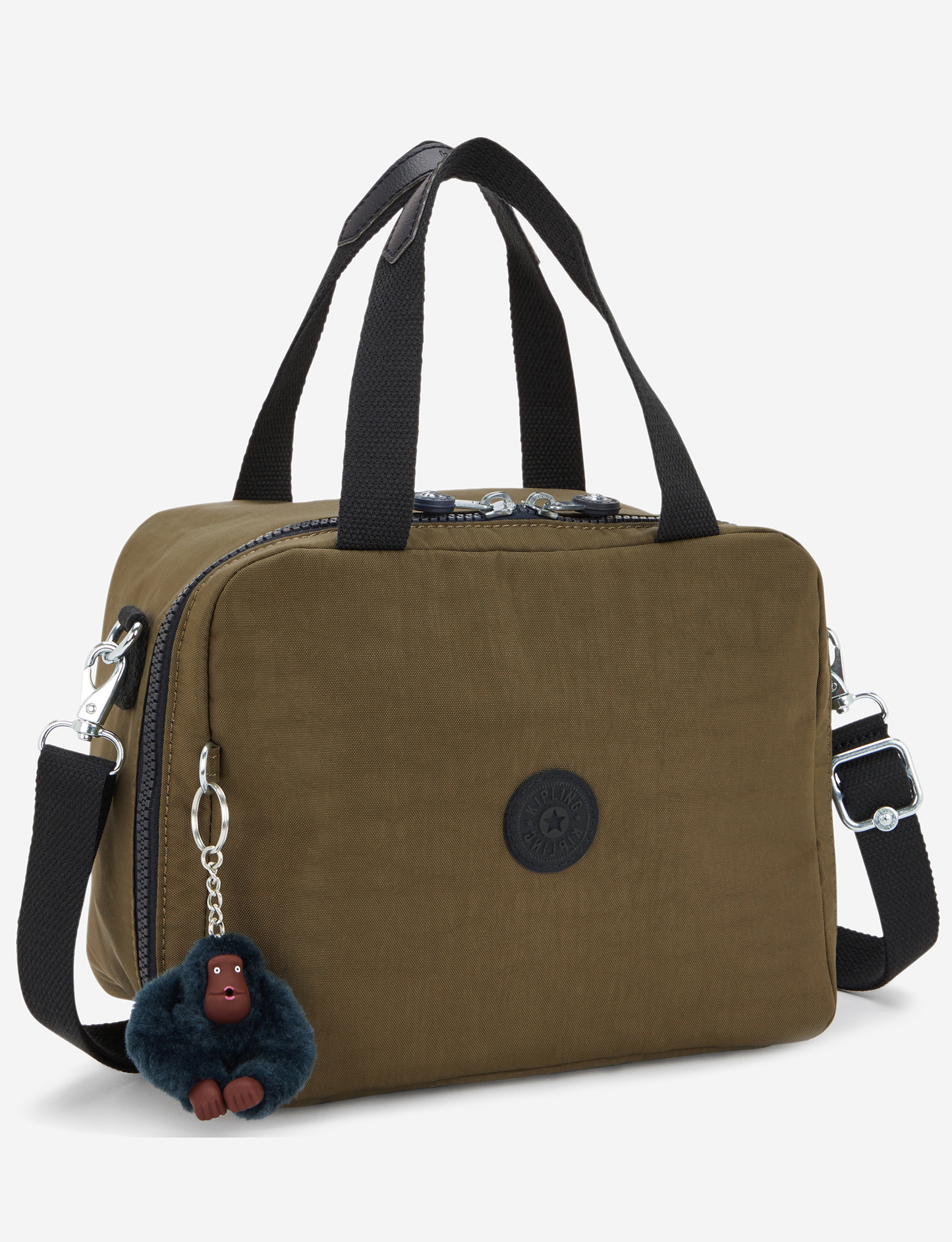 Kipling Miyo Treasure Green حقيبة غداء كبيرة (مع جيب ترولي) 15381-1Hw