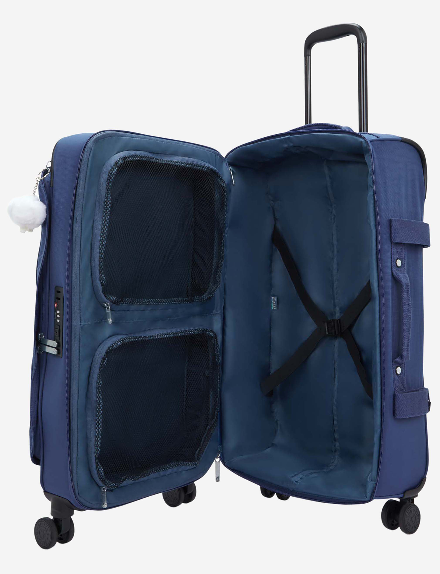 KIPLING Spontaneous M حقيبة سفر بعجلات كاجوال أزرق متوسط I6918-3RA