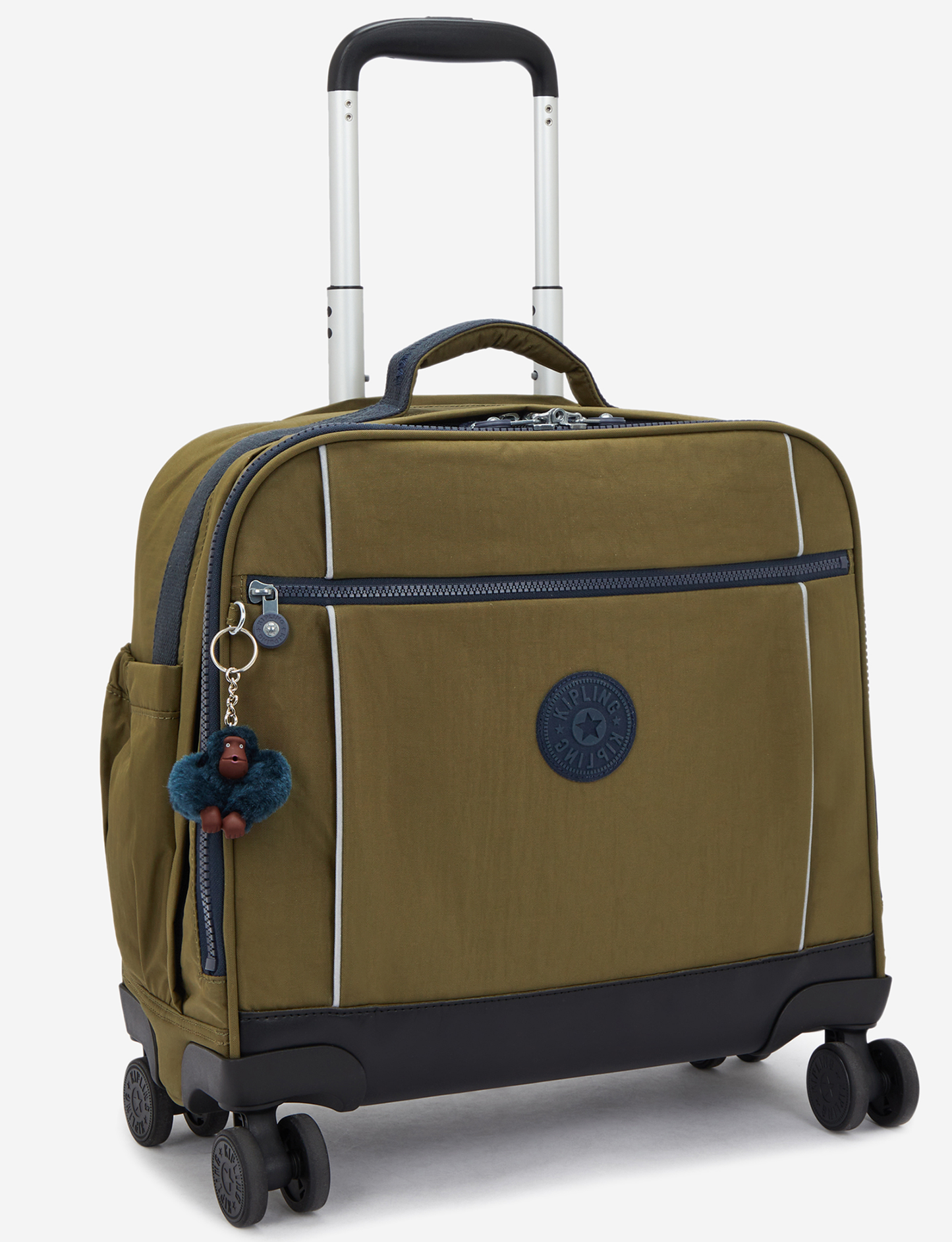 KIPLING حقيبة مدرسية بعجلات للأطفال من نيو ستوريا تريجر باللون الأخضر مع جيب للابتوب I4050-1HW