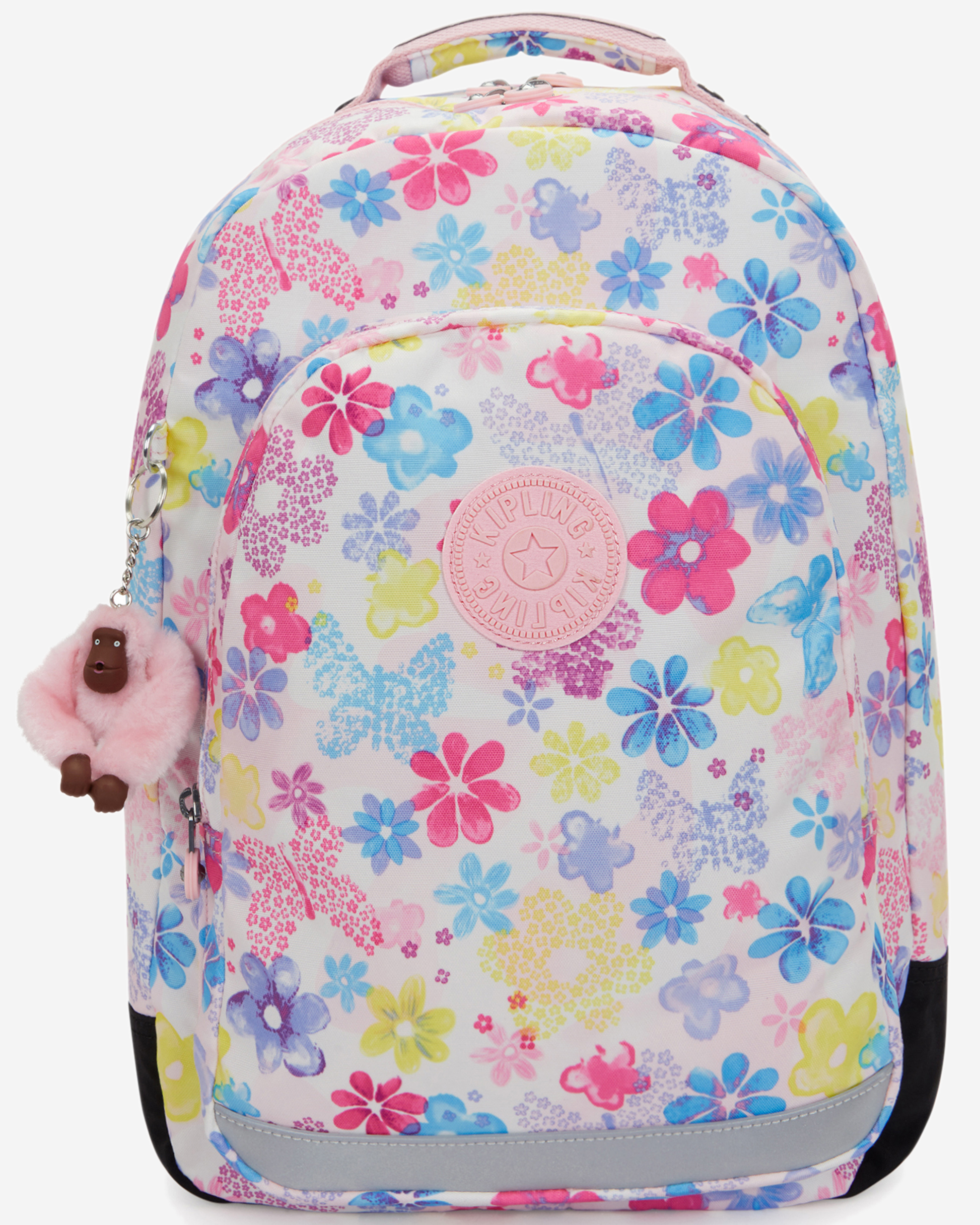 Kipling  Class Room Flower Stamp Large Backpack with Laptop Compartment I7090-8EM