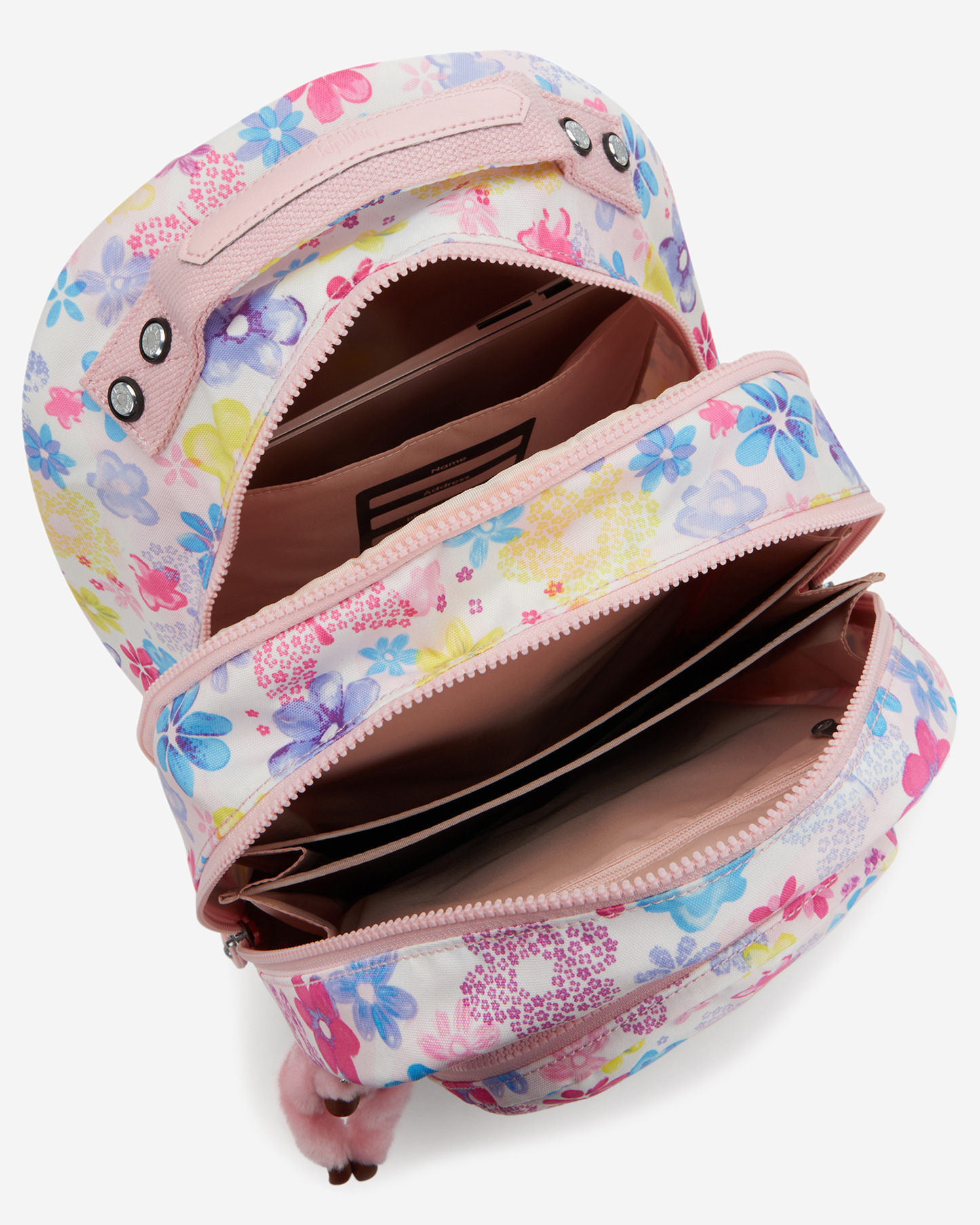 Kipling  Class Room Flower Stamp Large Backpack with Laptop Compartment I7090-8EM