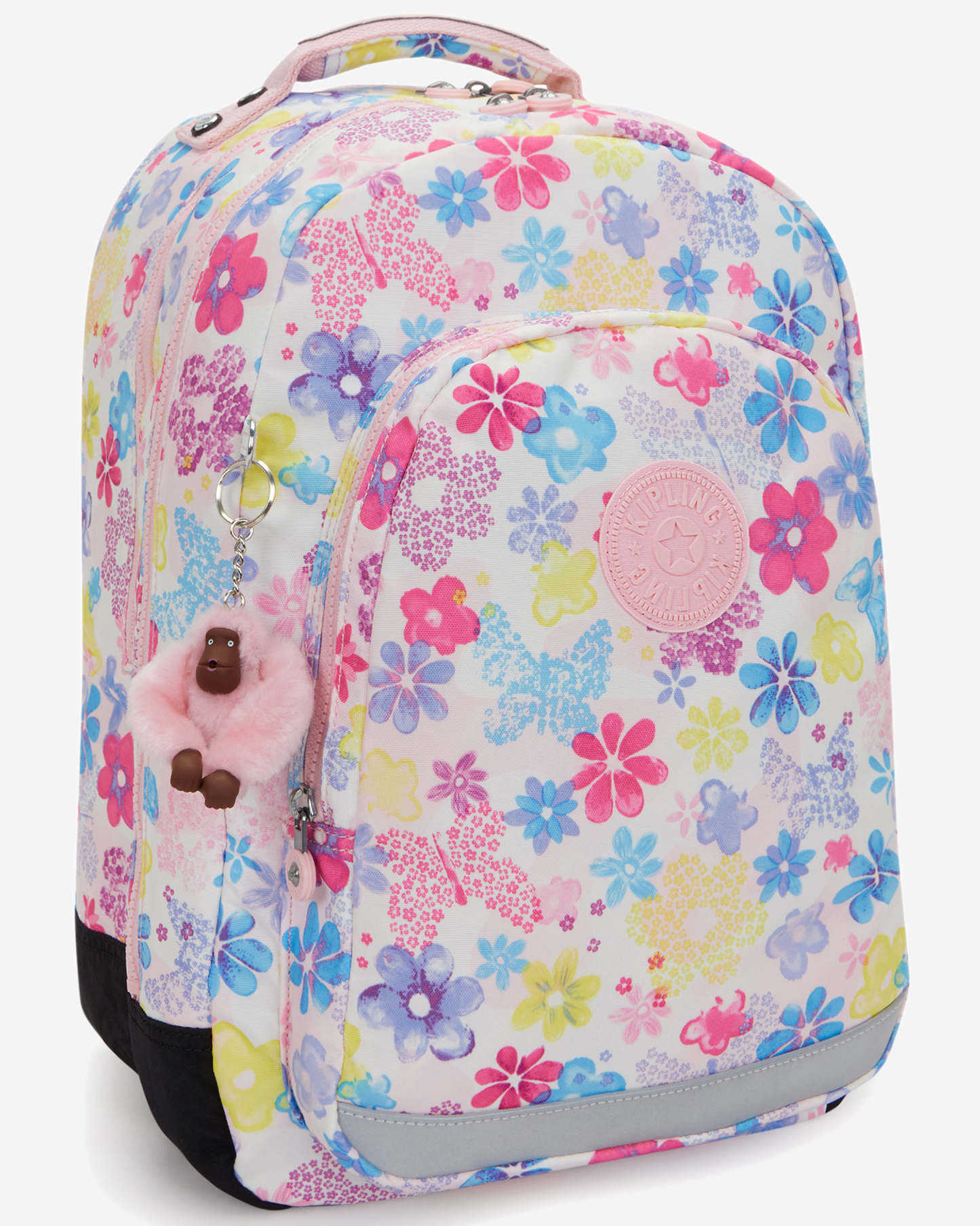 Kipling  Class Room Flower Stamp Large Backpack with Laptop Compartment I7090-8EM
