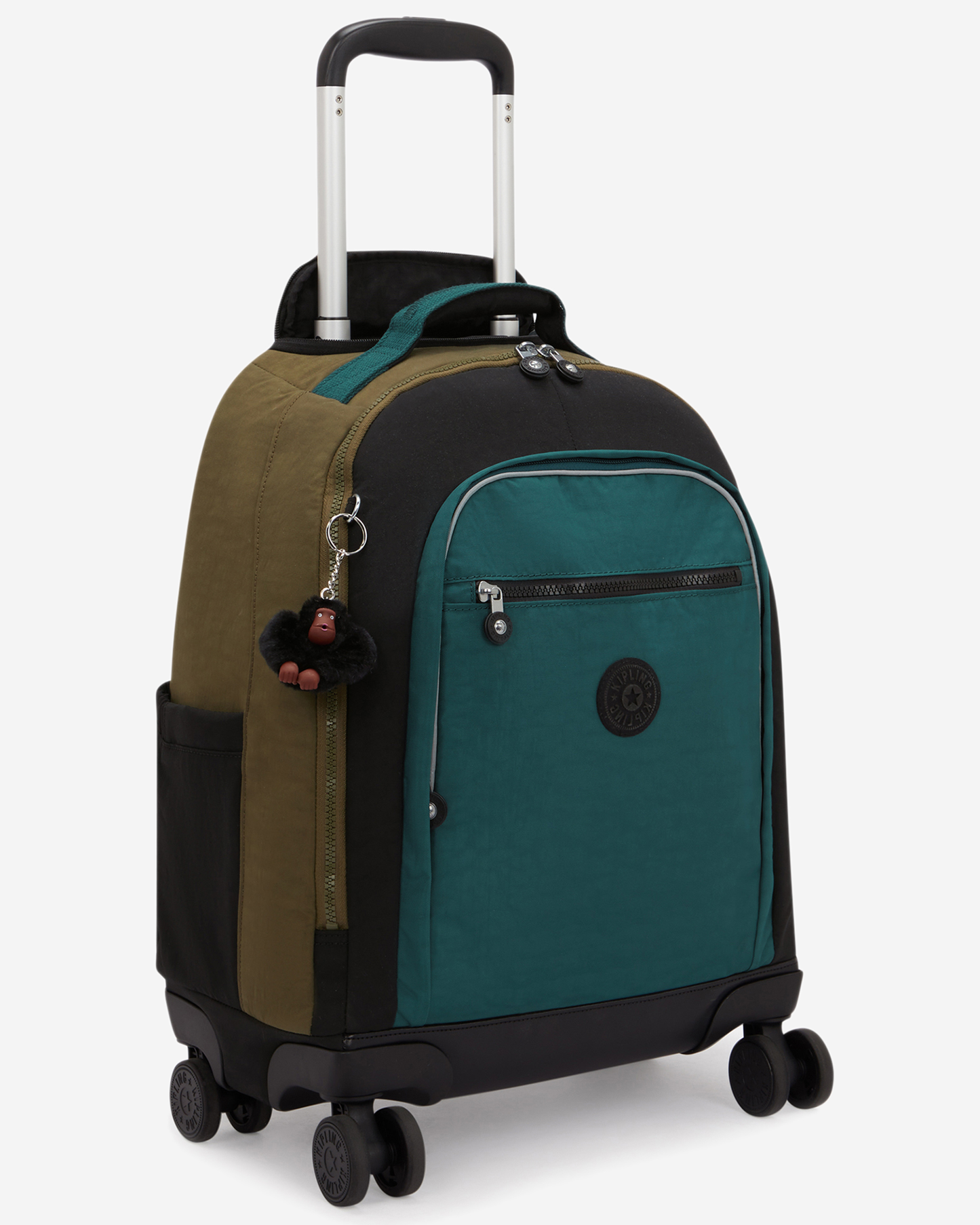 Kipling  New Zea Black Khaki Bl Large Wheeled Backpack with Laptop Compartment I5246-5FY