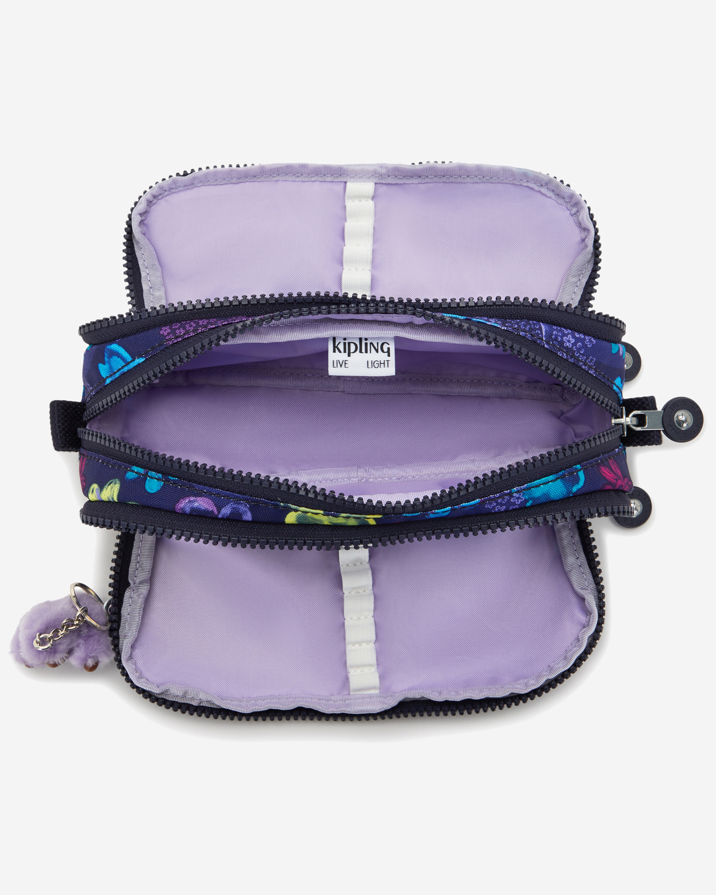 Kipling  Gitroy Dark Flwr Stamp Large Pencase I3560-4FM