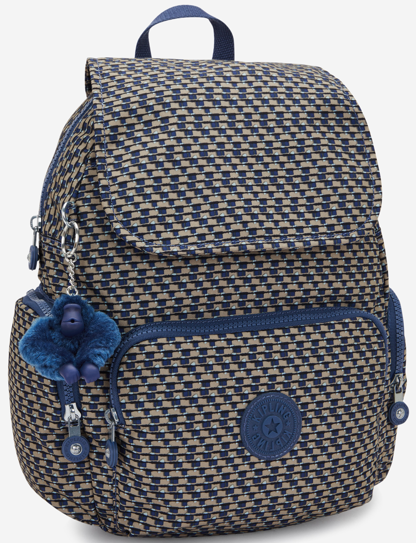 KIPLING City Zip S أزرق على Wire حقيبة ظهر صغيرة I6345-9PC
