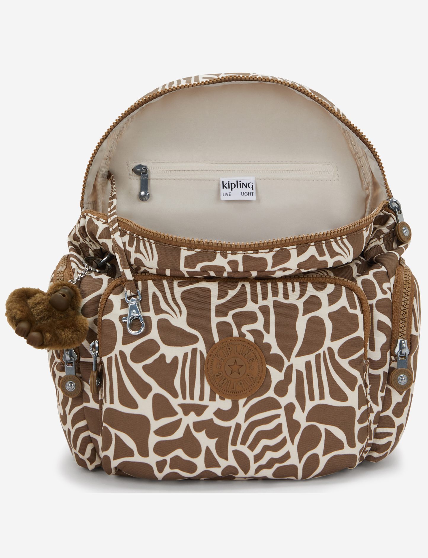 حقيبة ظهر صغيرة KIPLING City Zip S Cocktail Khaki I6345-9GD