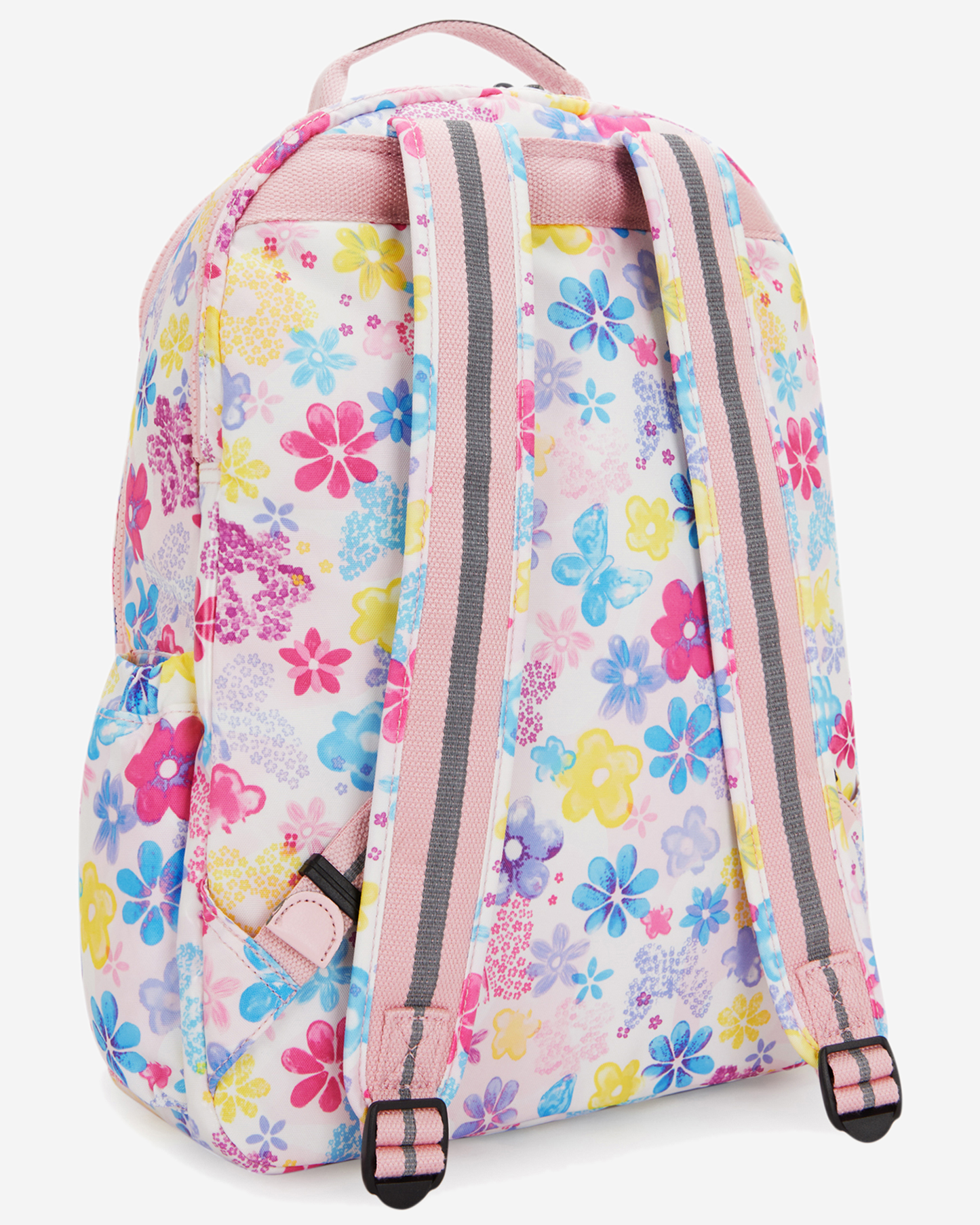 Kipling  Seoul Lap Flower Stamp Large Backpack with Laptop Compartment I5816-8EM