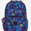 Kipling  Seoul Lap Dark Flwr Stamp Large Backpack with Laptop Compartment I5816-4FM