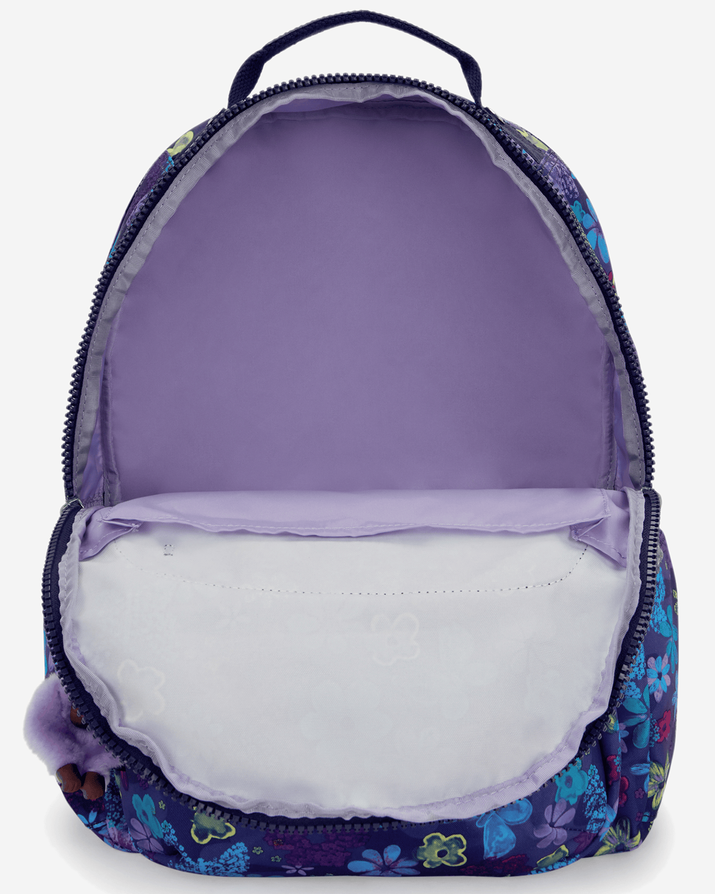 Kipling  Seoul Lap Dark Flwr Stamp Large Backpack with Laptop Compartment I5816-4FM