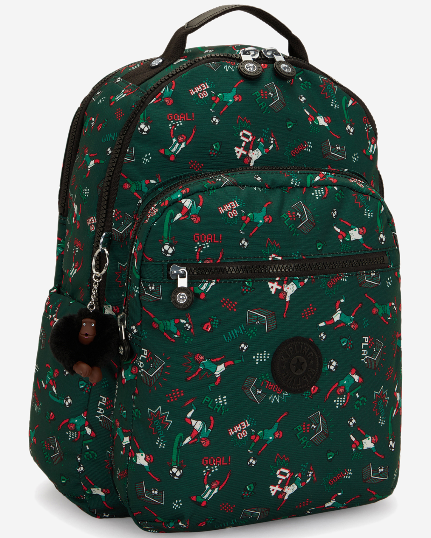 Kipling  Seoul Lap Soccer Prt Large Backpack with Laptop Compartment I5816-2KT