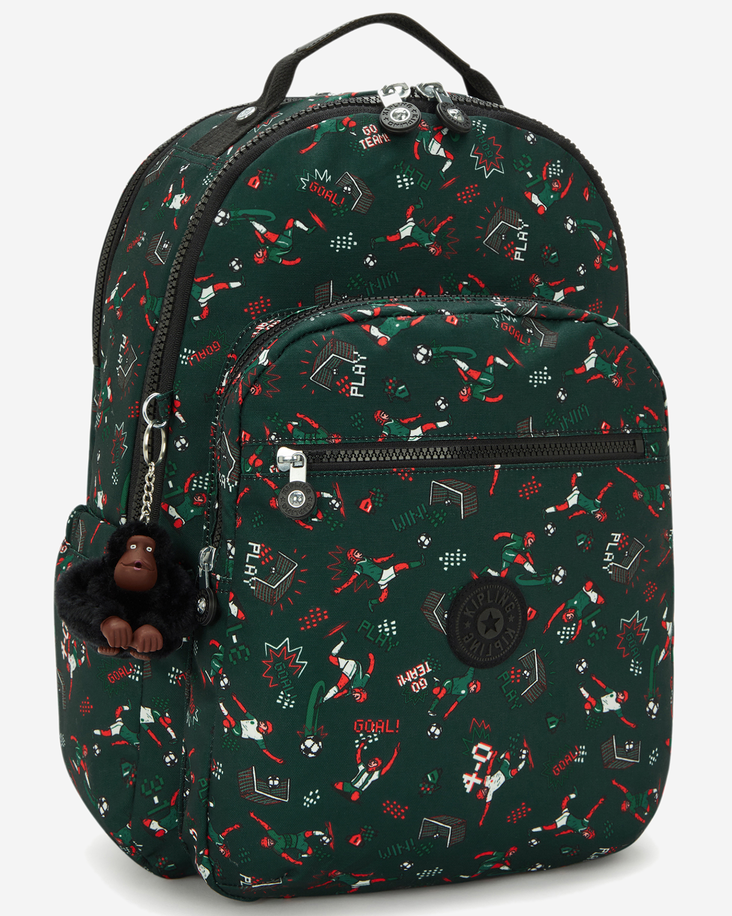 Kipling  Seoul Lap Soccer Prt Large Backpack with Laptop Compartment I5816-2KT