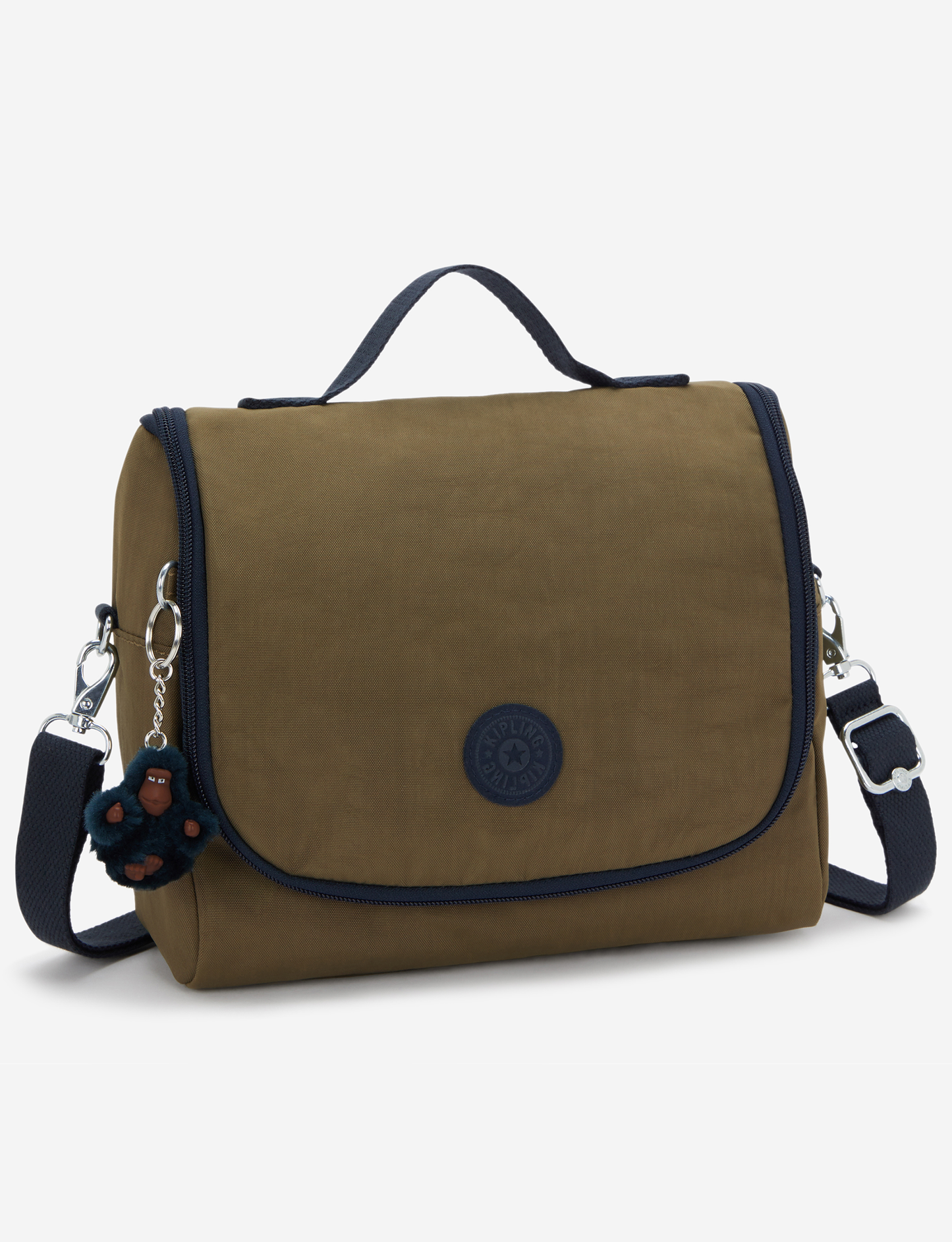 KIPLING حقيبة غداء كبيرة Kichirou Treasure Green (مع جيب ترولي) 15289-1HW
