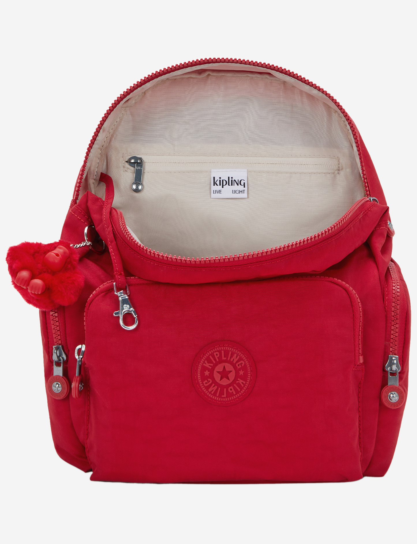 KIPLING City Zip S Ruby Red حقيبة ظهر صغيرة I3523-1NW