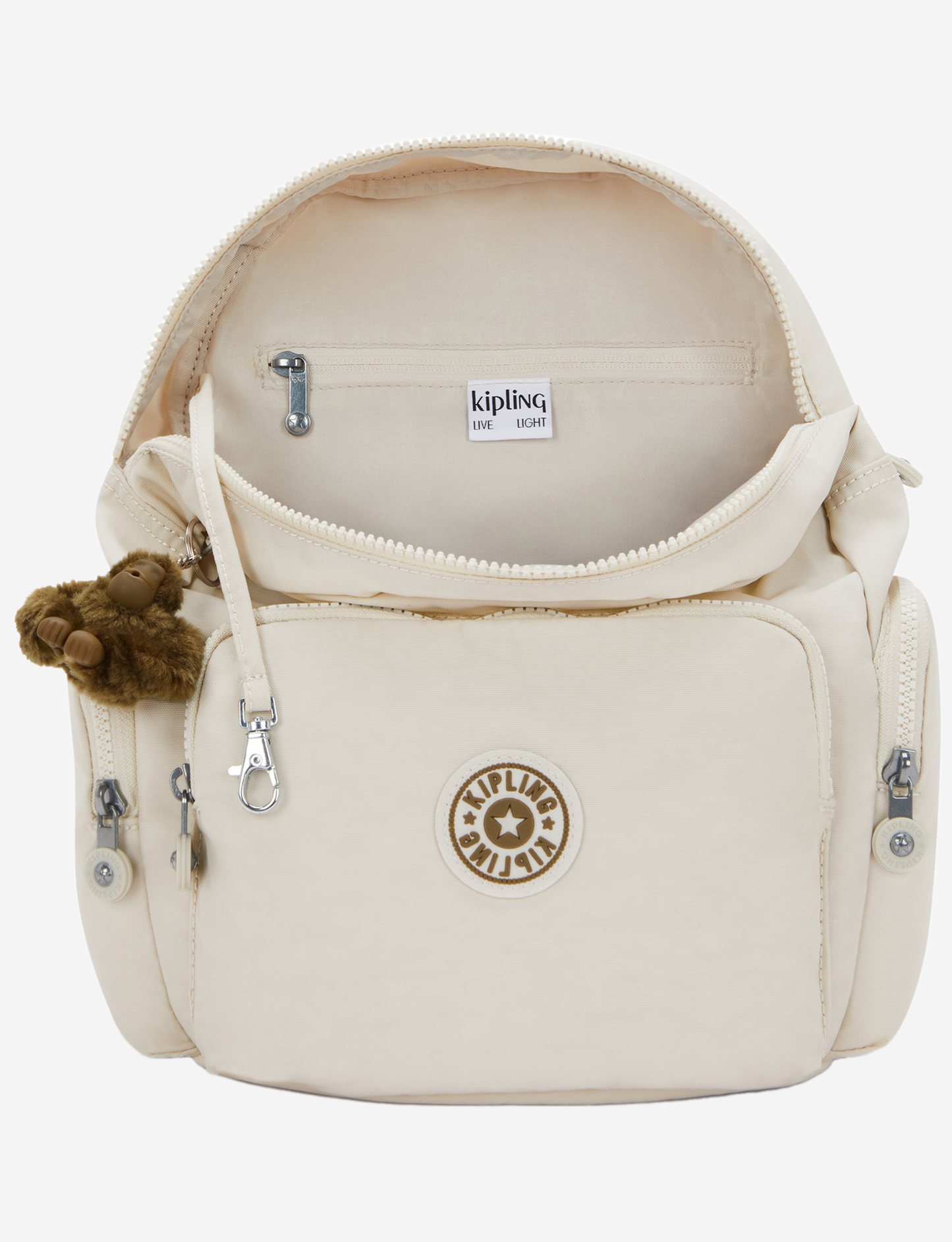 KIPLING City Zip S Soft Sand حقيبة ظهر صغيرة I3523-9LO