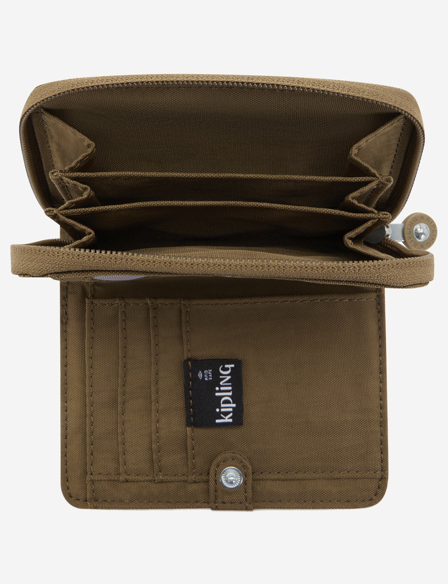 KIPLING محفظة Money Love متوسطة ناعمة لون كاكي I3738-1NA