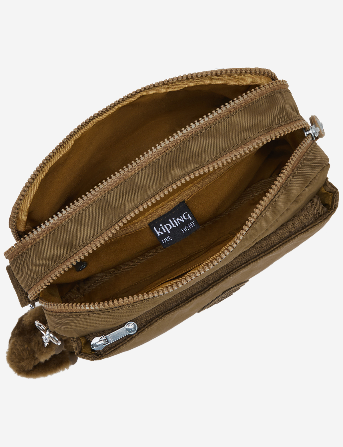 KIPLING Abanu M Smooth Khaki Medium حقيبة كروس I7076-1NA