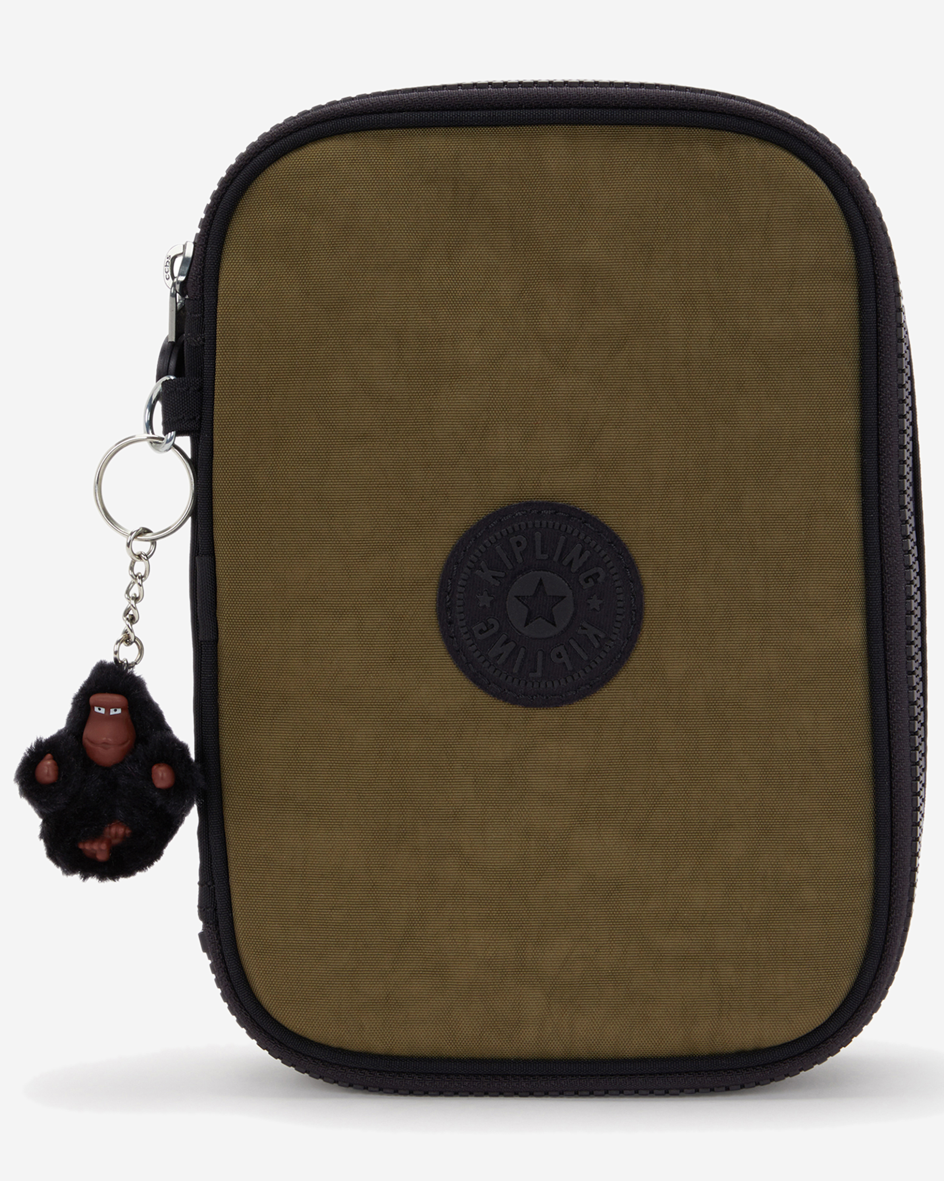 Kipling  100 Pens Black Khaki Bl Large Pencase 09405-5FY